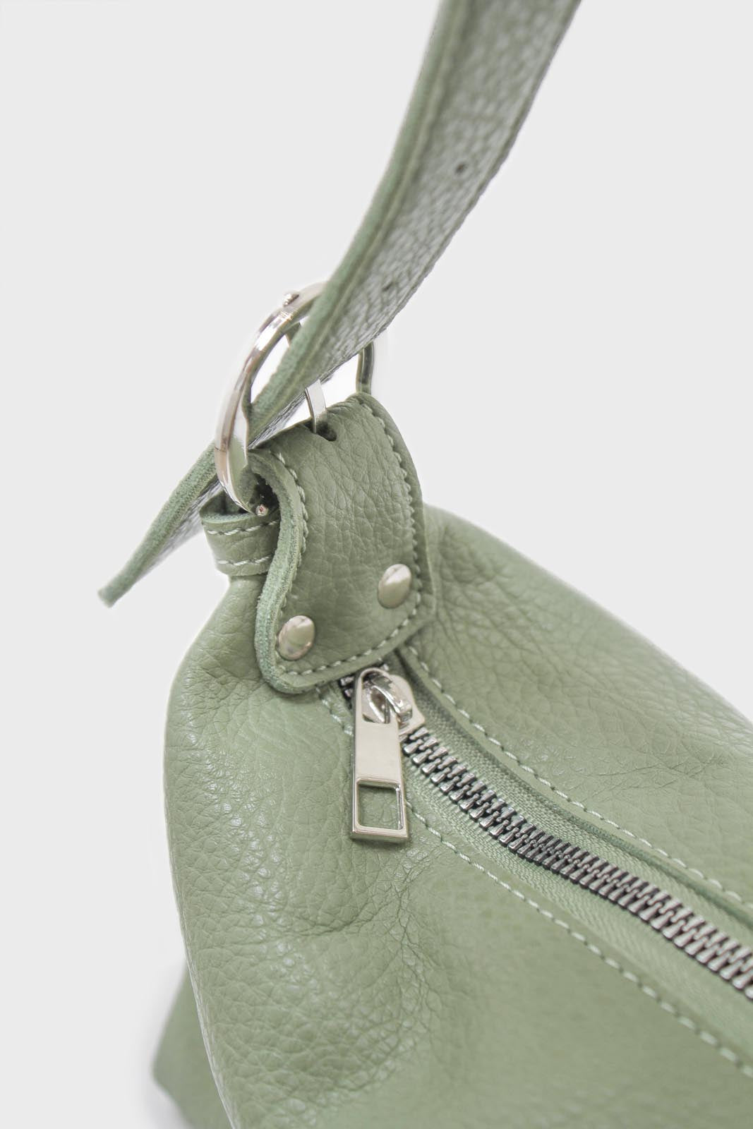 Sage vegan leather shoulder bag_2