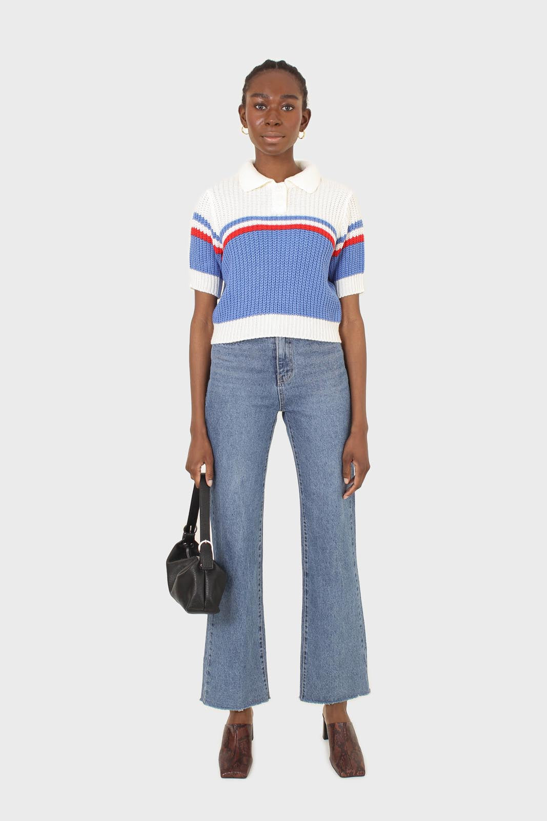 Black vegan leather shoulder bag_4