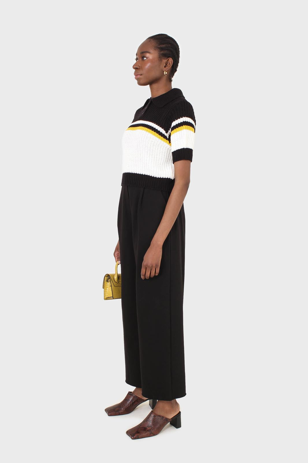 Black smart sweatpant trousers_7