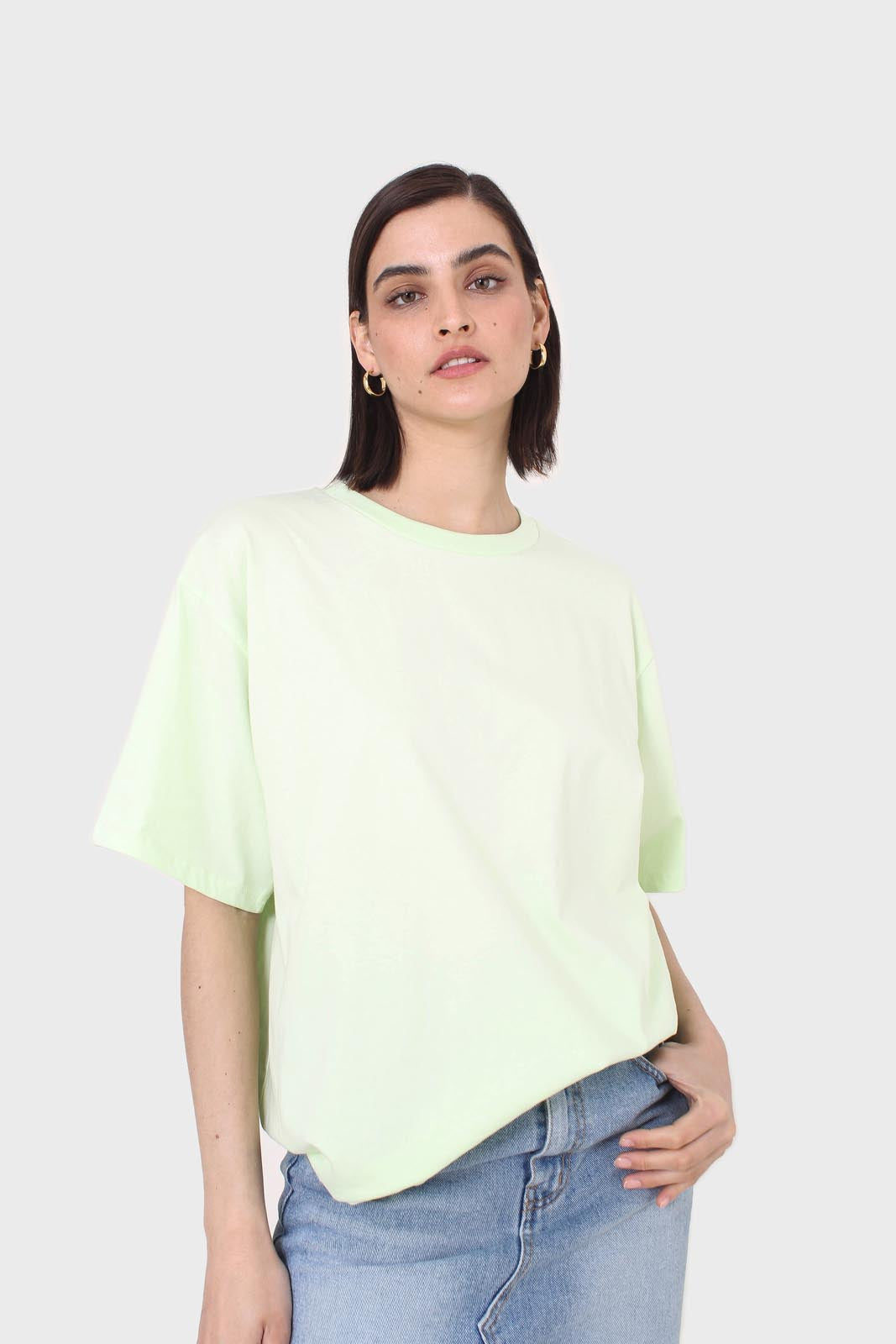 Lime green crew neck short sleeve tee_6