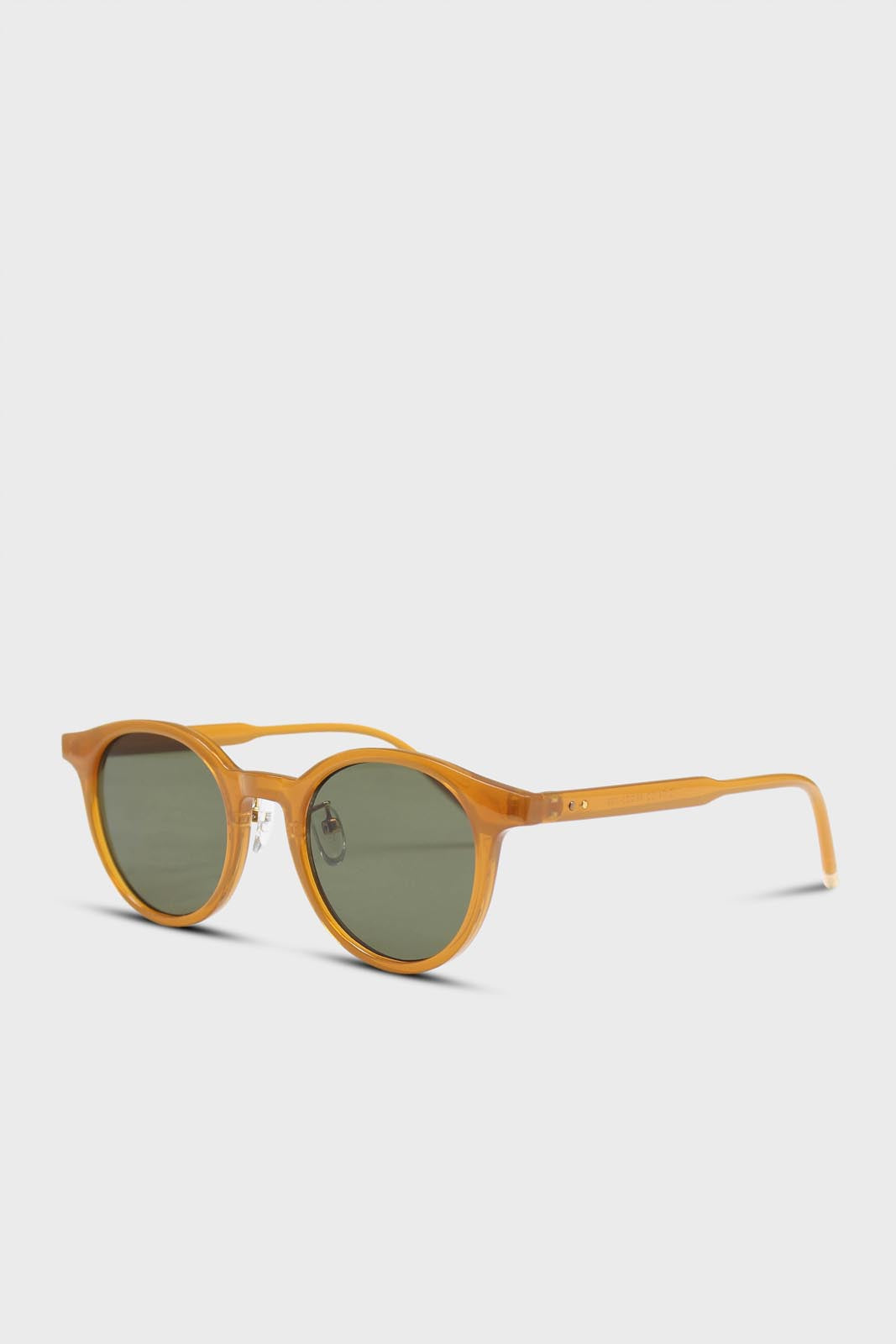 Mustard and khaki classic round sunglasses_4