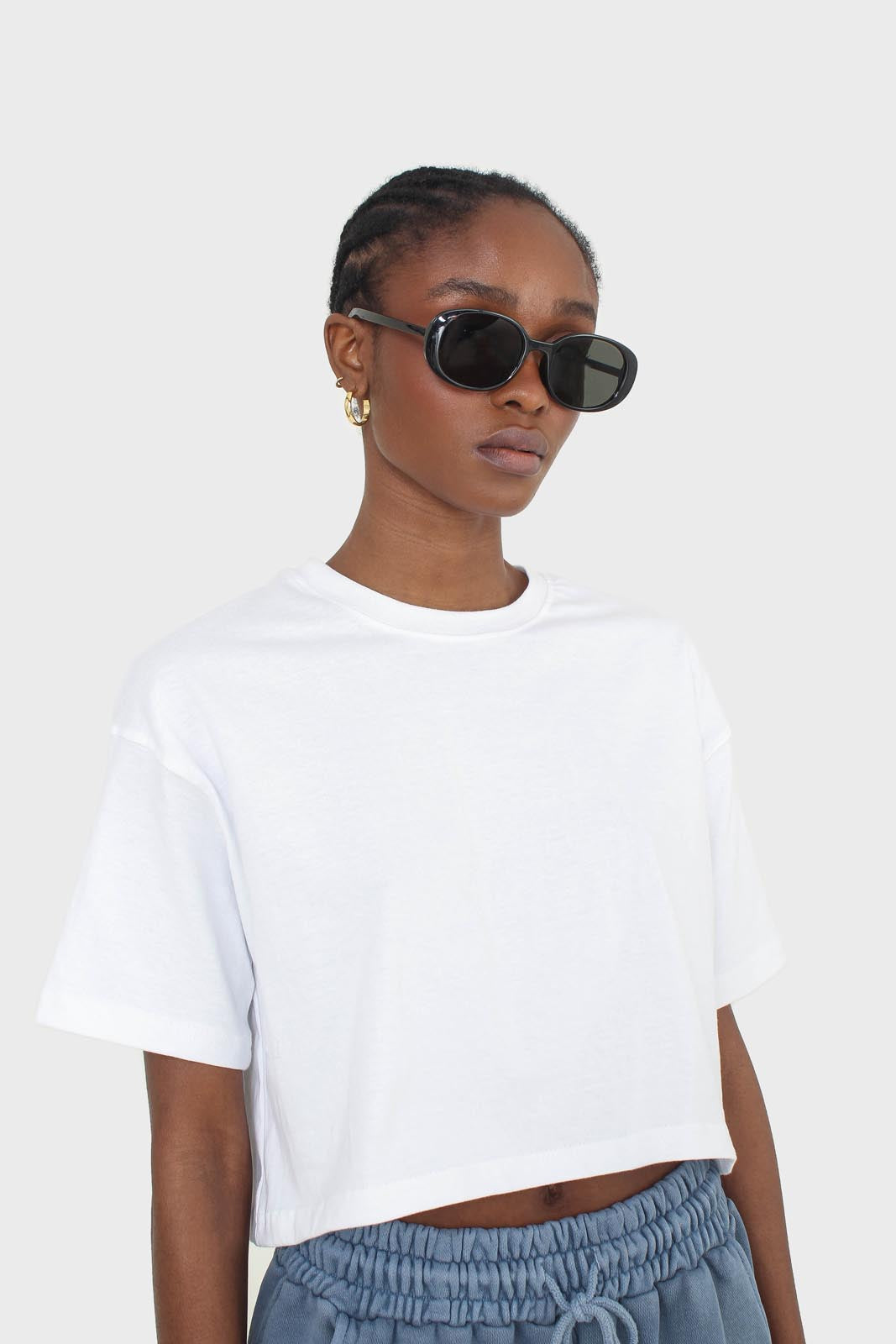 White perfect cropped short sleeve tee_2