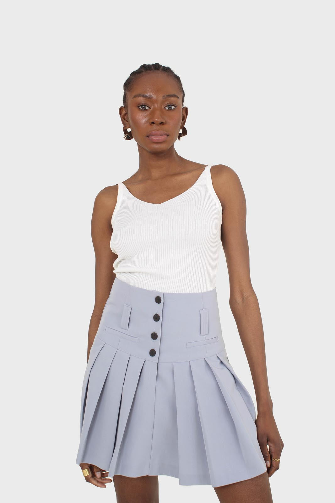 Ivory v-neck knit tank_3