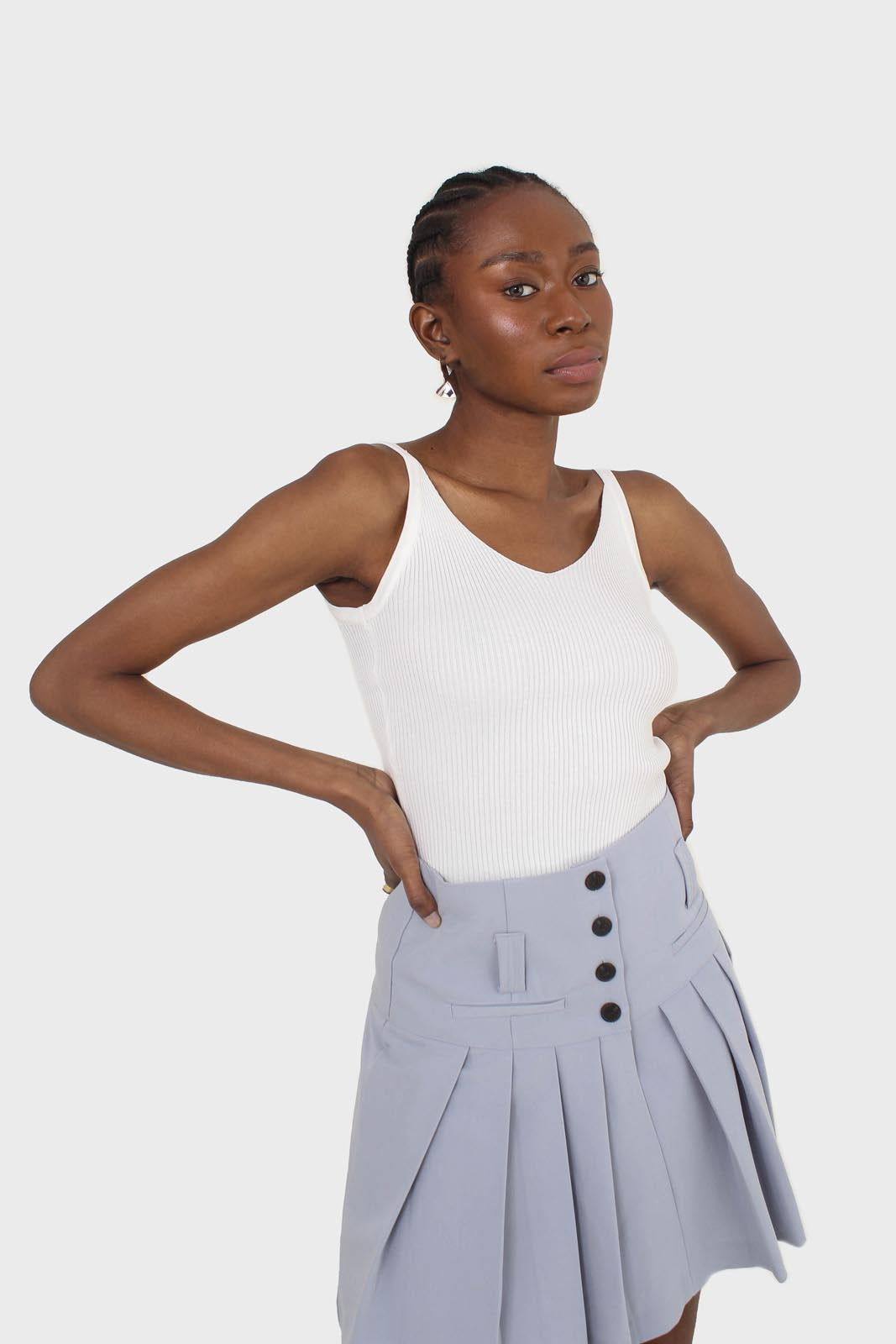 Ivory v-neck knit tank_7