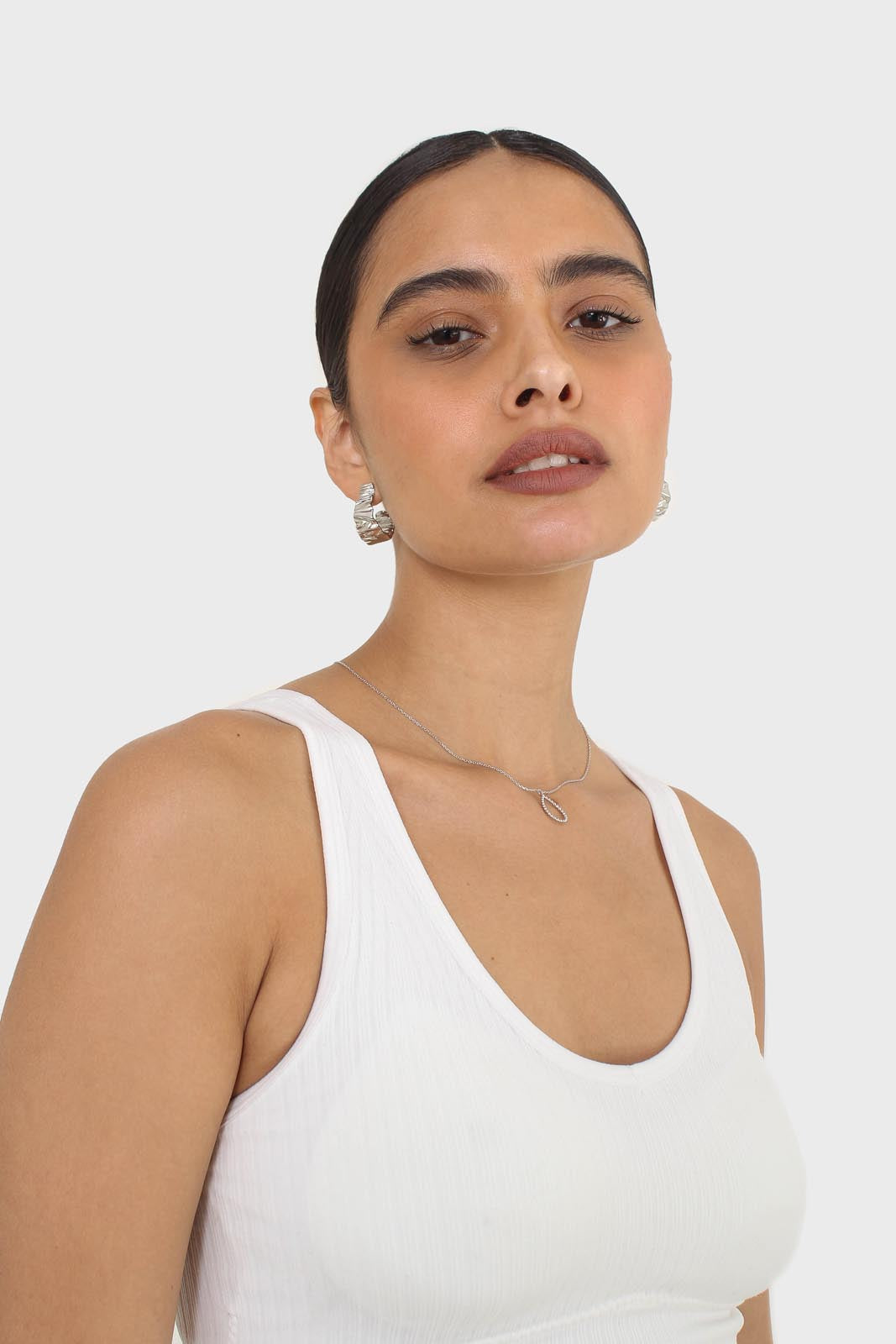 Ivory ribbed thick band v-neck bra top_6