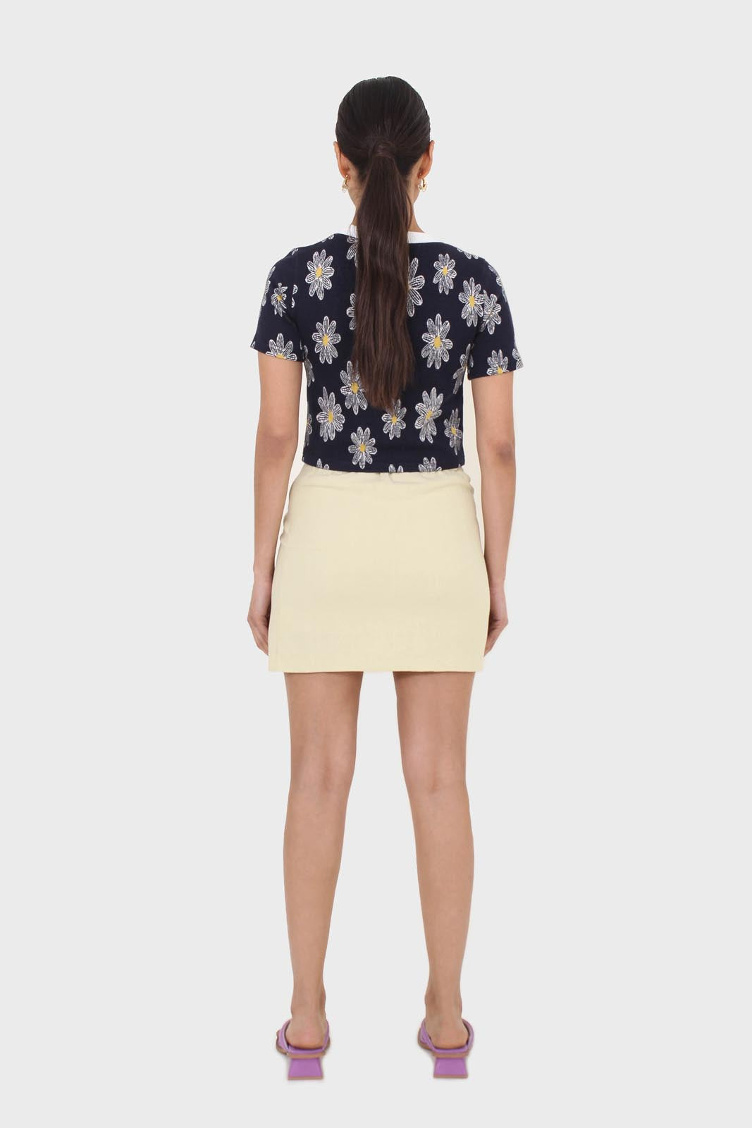 Lime belted mini skirt_7