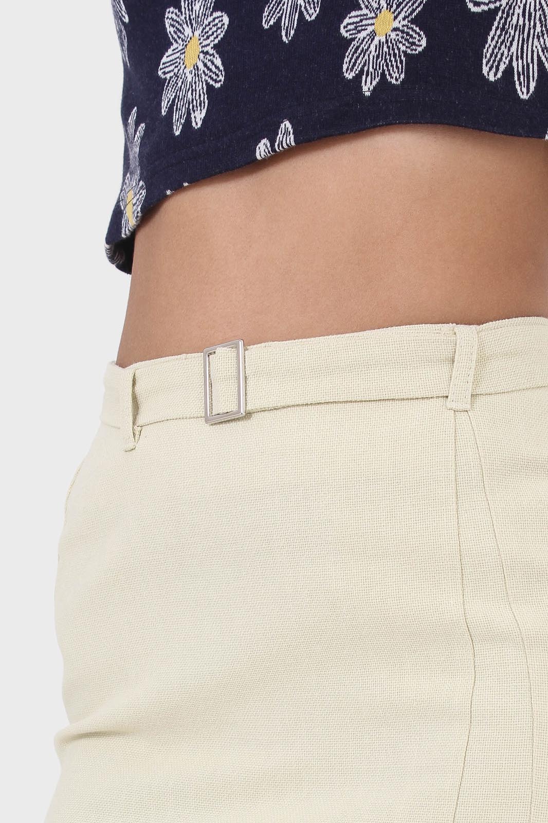 Lime belted mini skirt_5