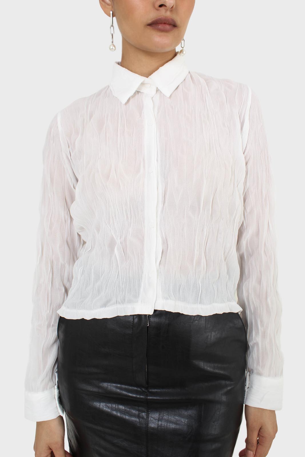 Ivory wrinkle button up blouse_4