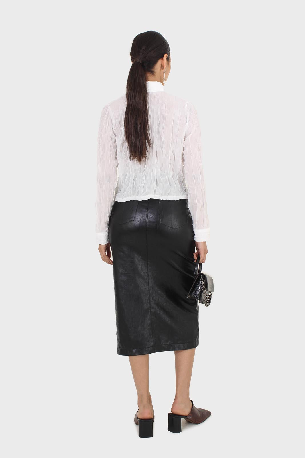 Ivory wrinkle button up blouse_8