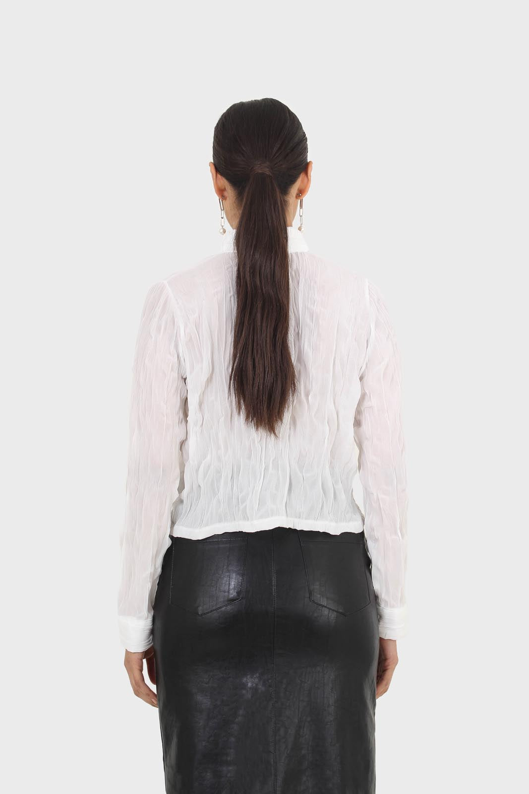 Ivory wrinkle button up blouse_3