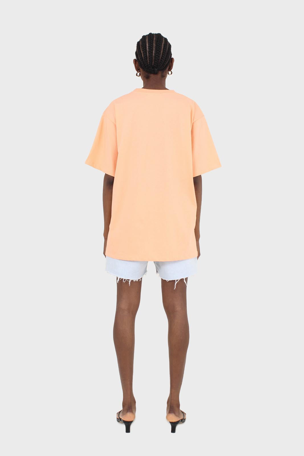 Orange crew neck short sleeve tee_6