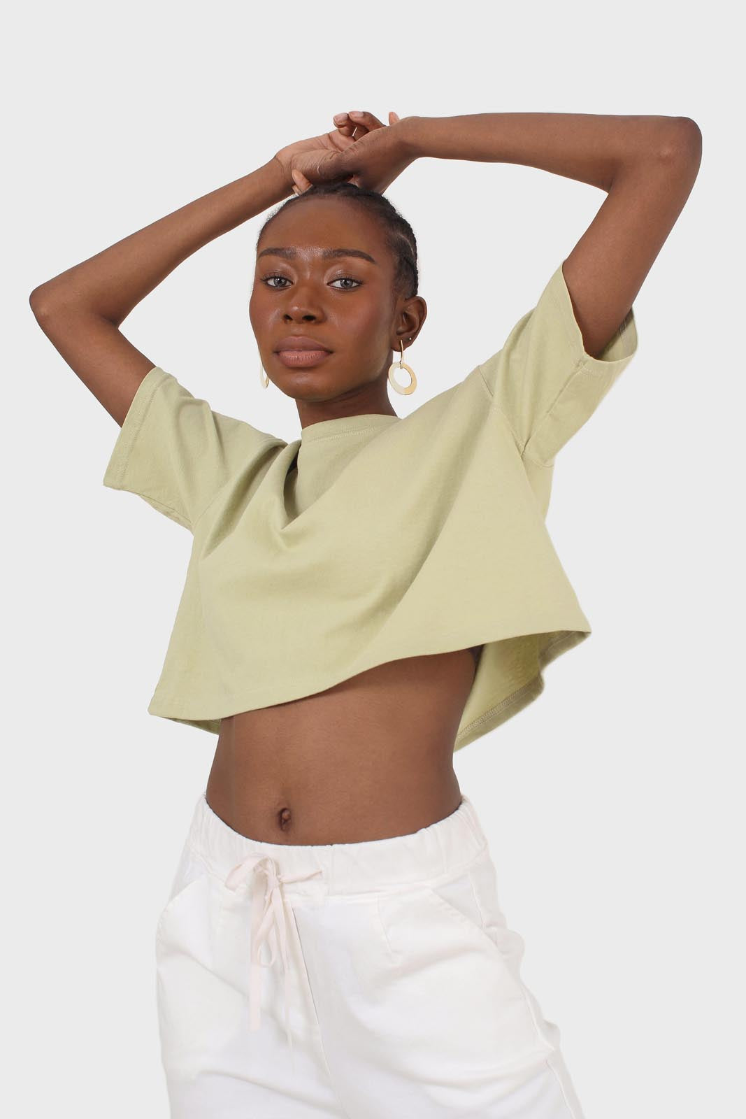 Light green perfect cropped short sleeve tee_3