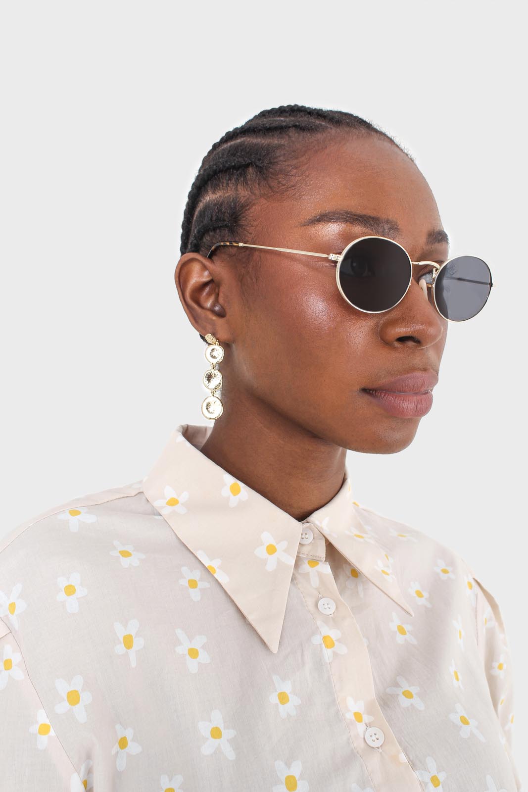 Ivory daisy print shirt_8