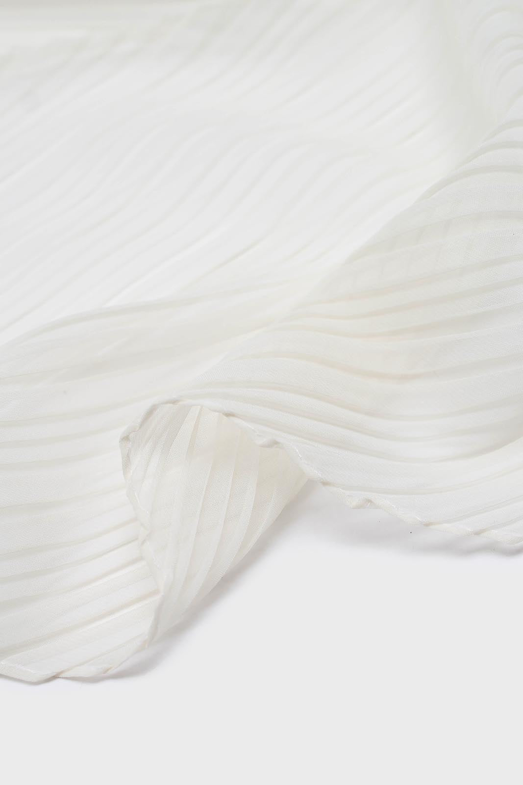 Cream micro pleat scarf_3