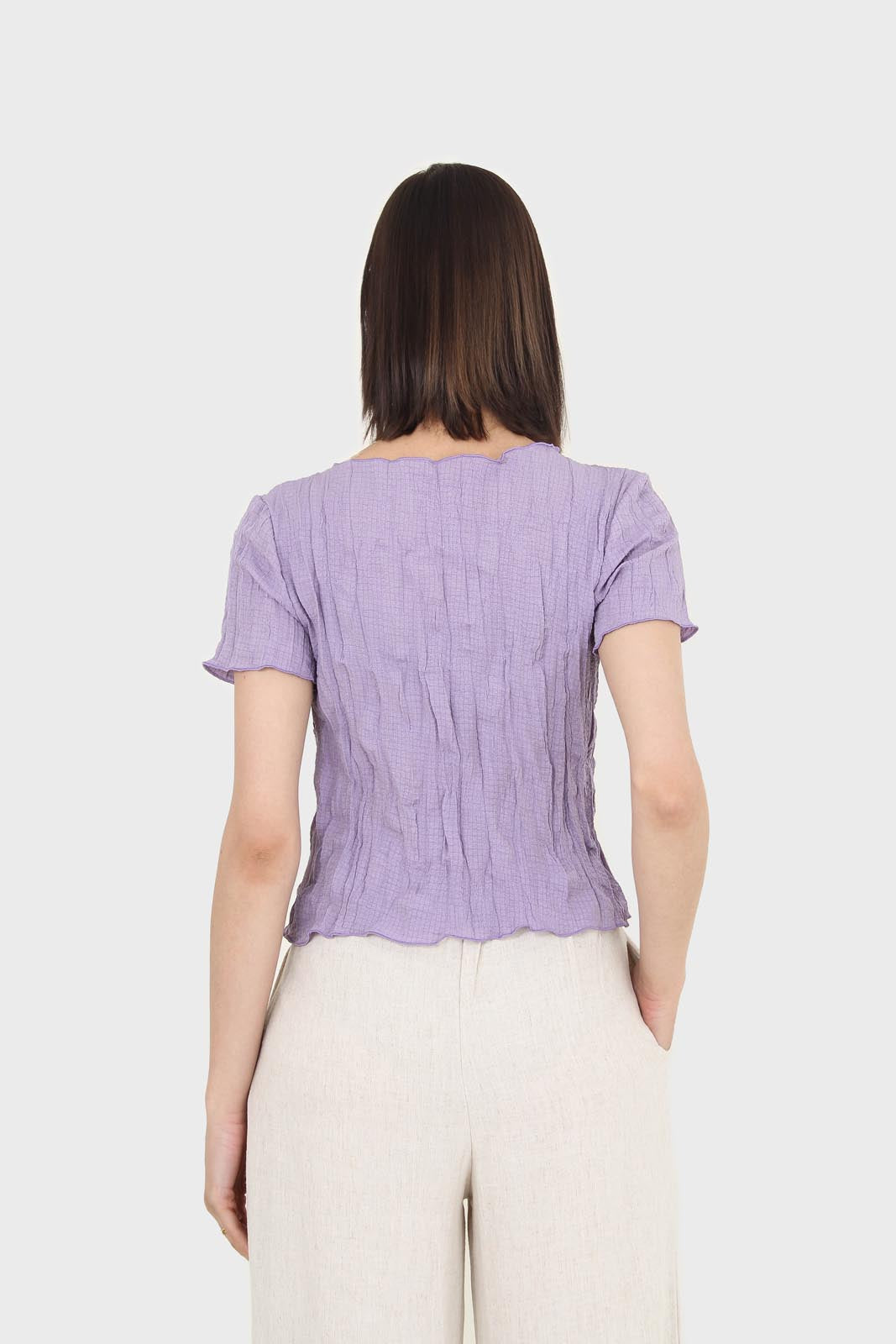 Lilac wrinkled short sleeved tee_2