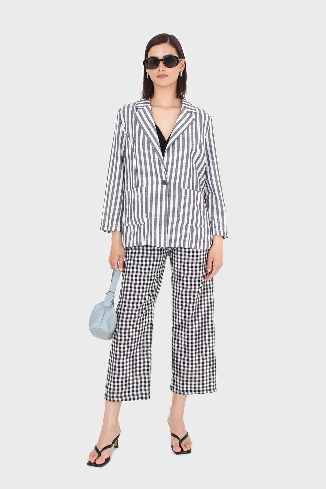 Black and ivory striped linen blazer_2