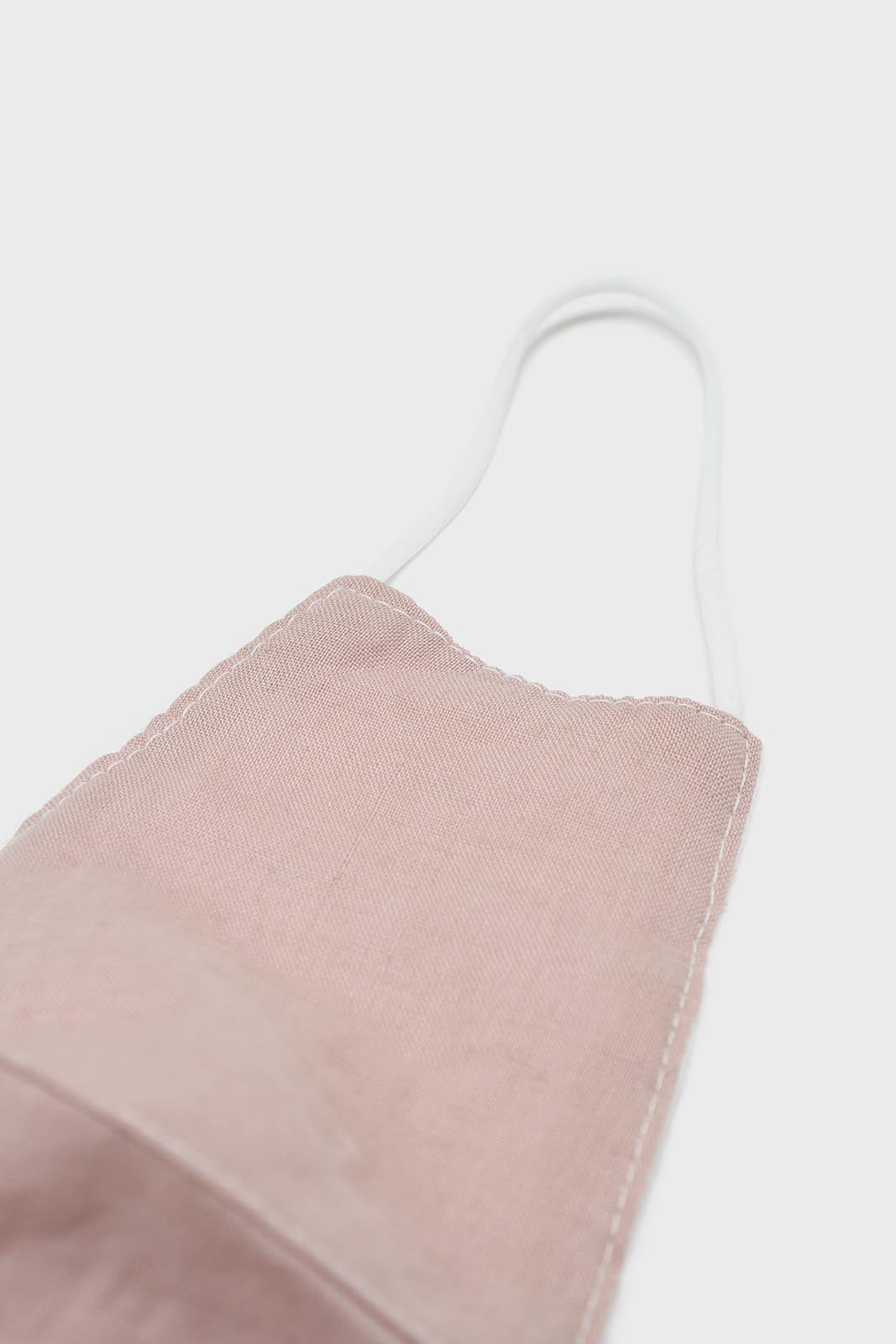 Pale pink light linen face mask_1