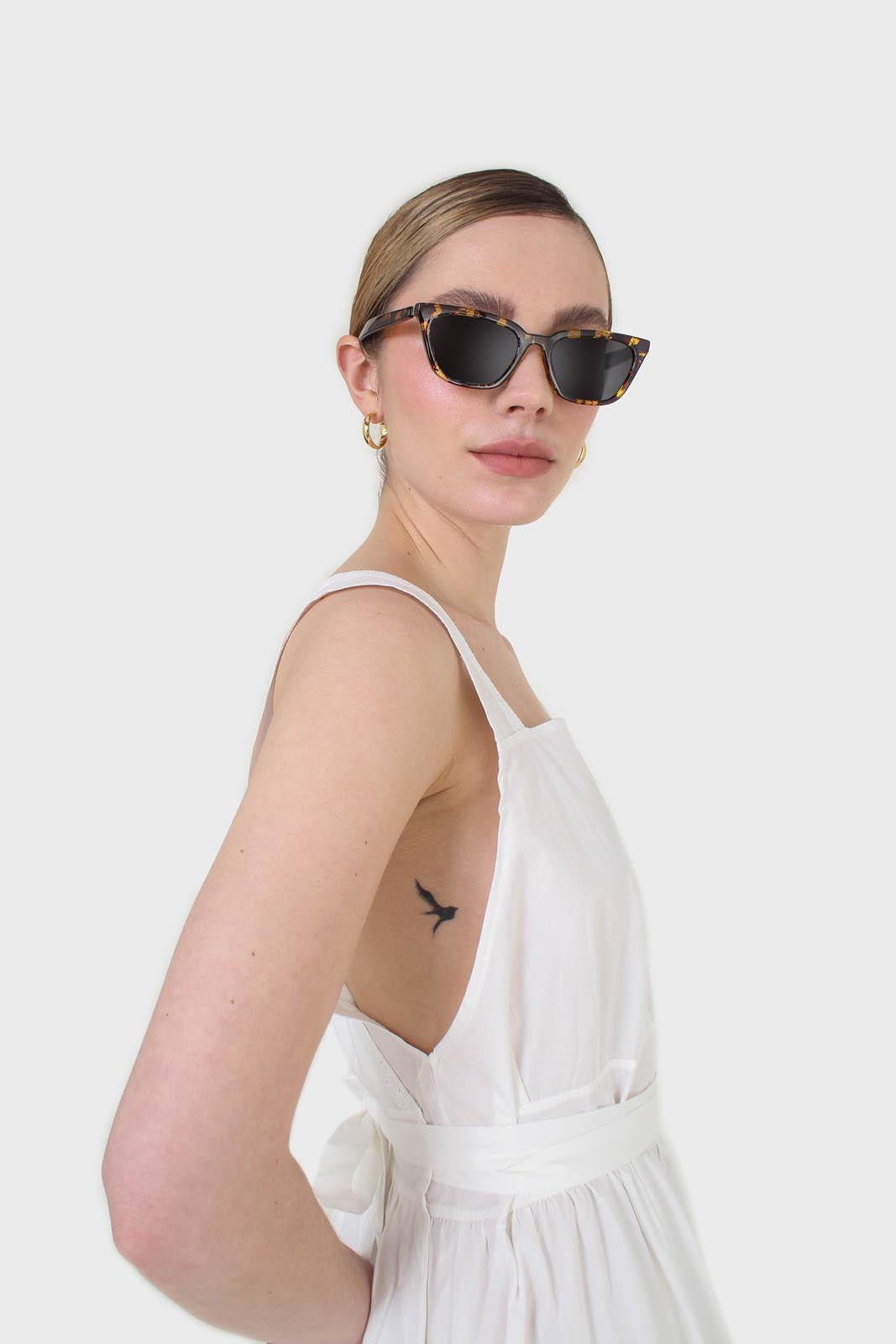 Ivory sleeveless wrap front dress_5