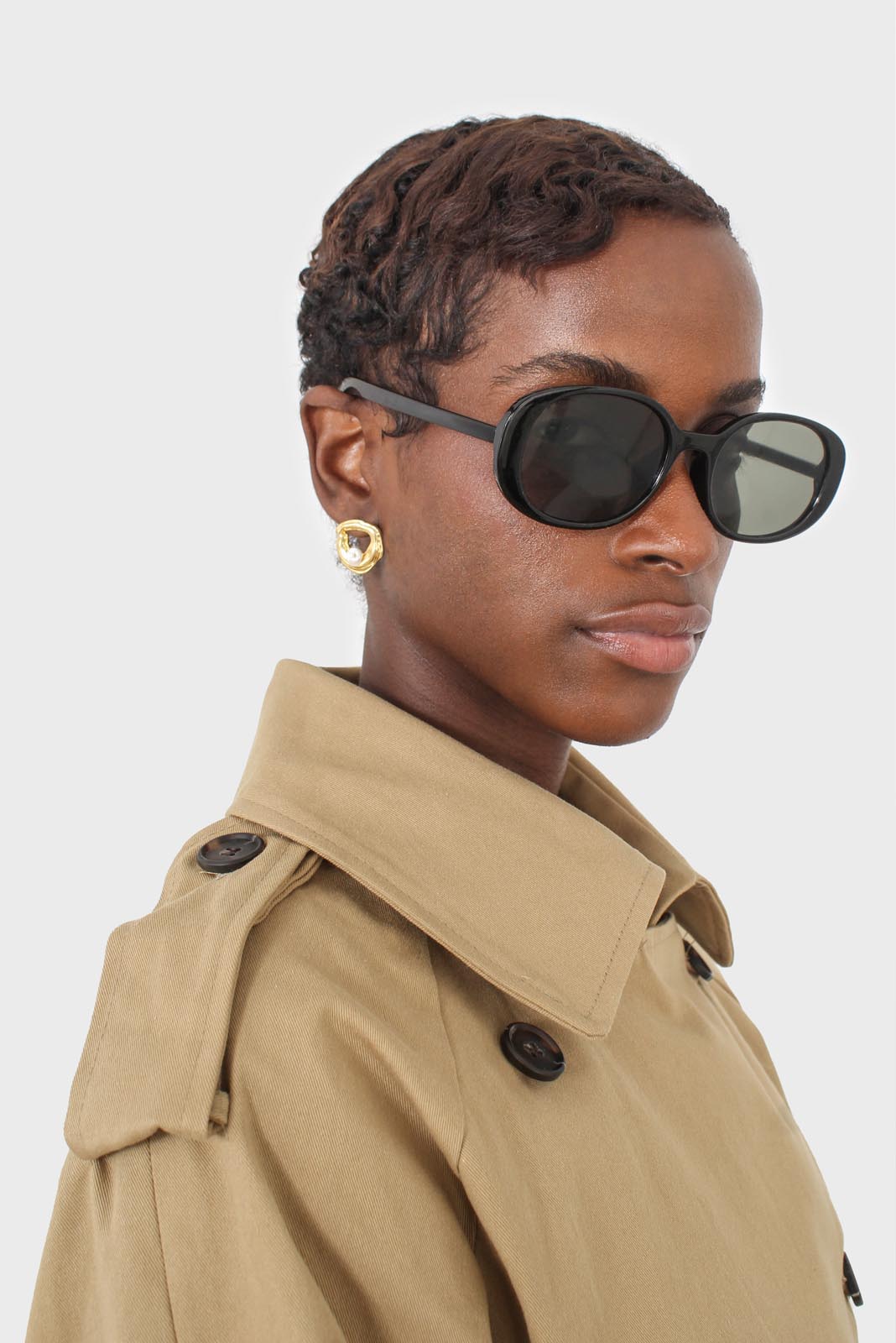 Dark beige classic double breasted trench coat_5