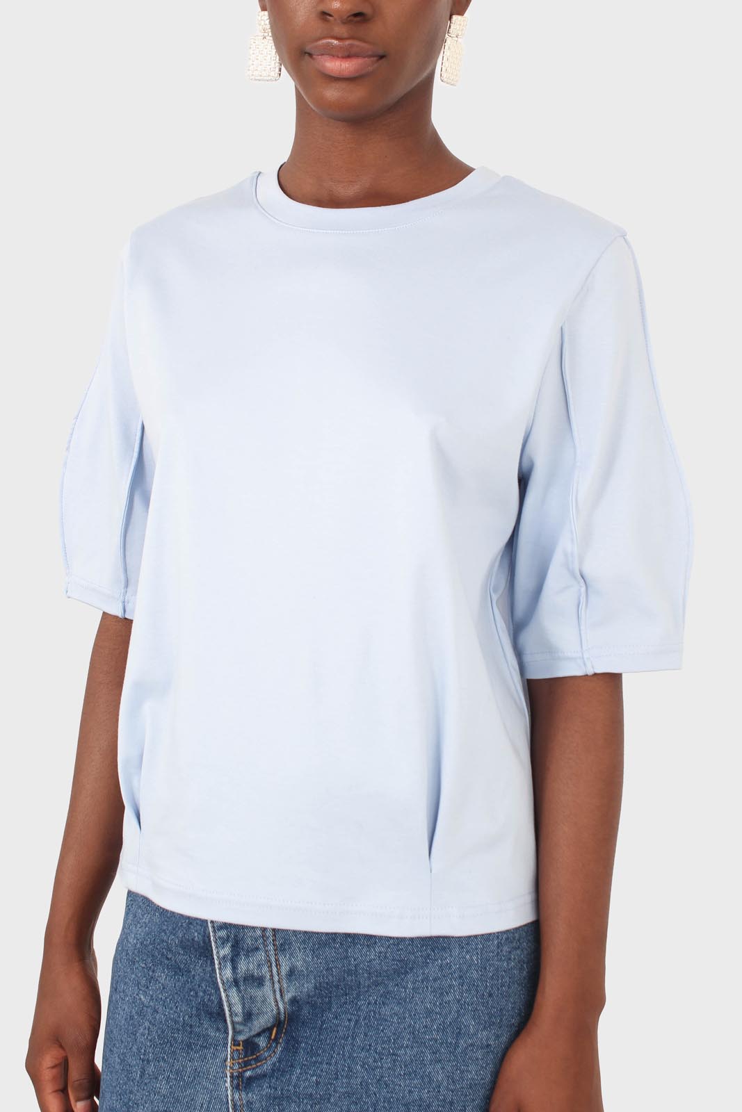 Baby blue sharp seamed tee_2