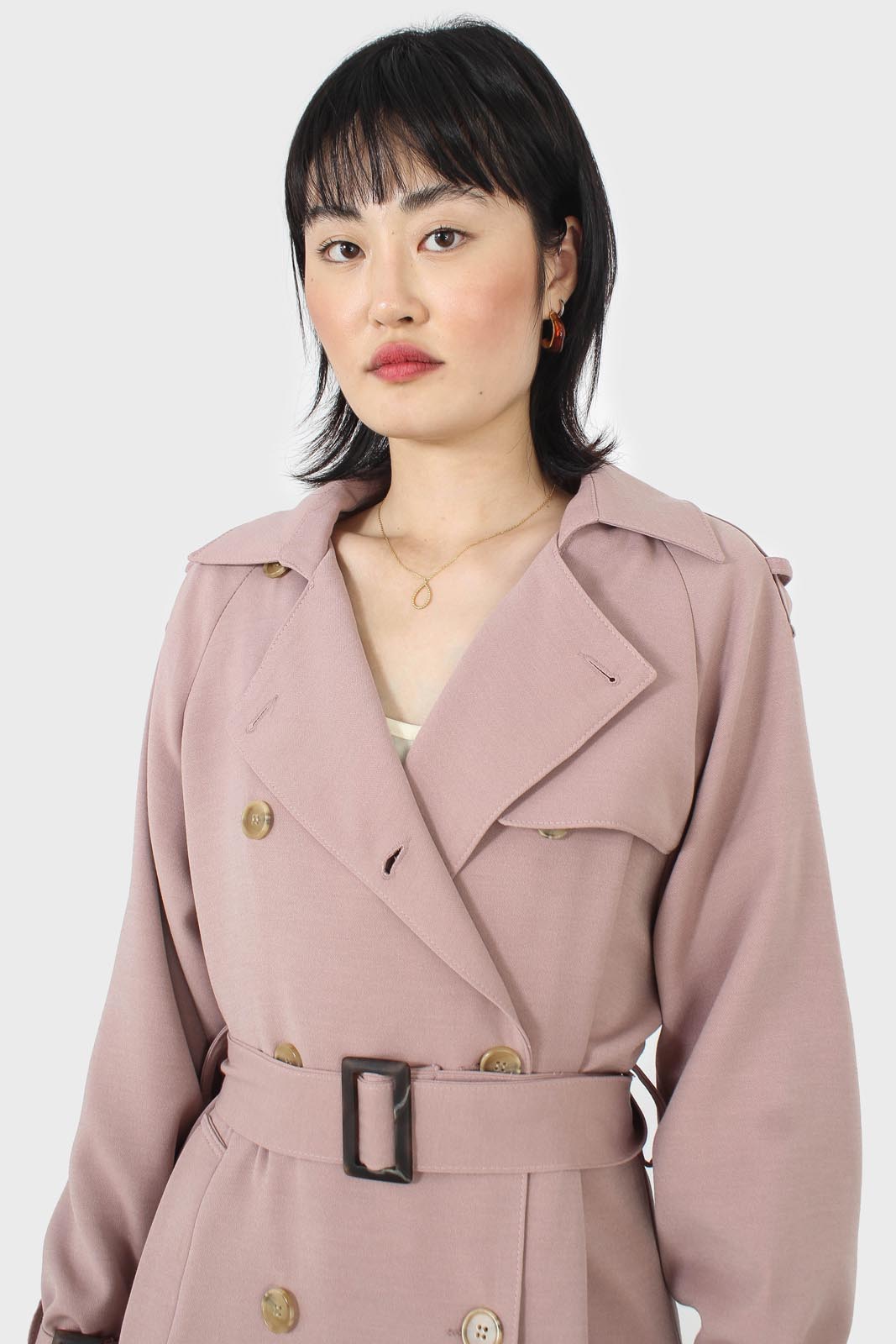 Pale pink double breasted trench coat_7