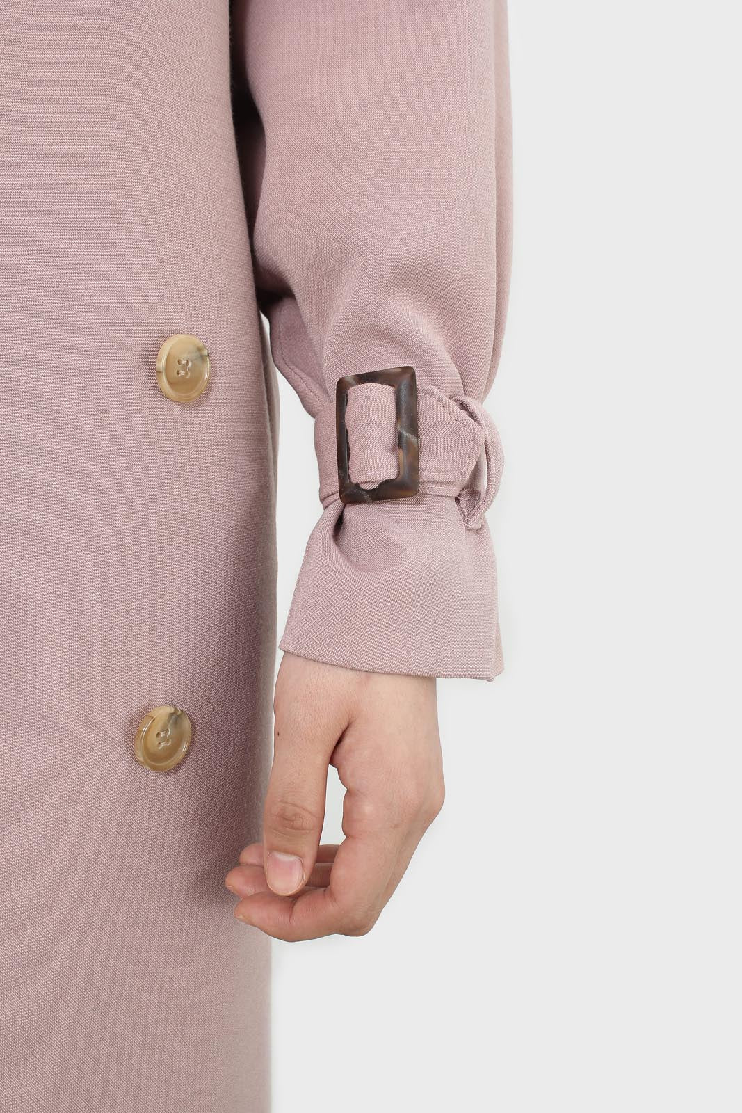Pale pink double breasted trench coat_4