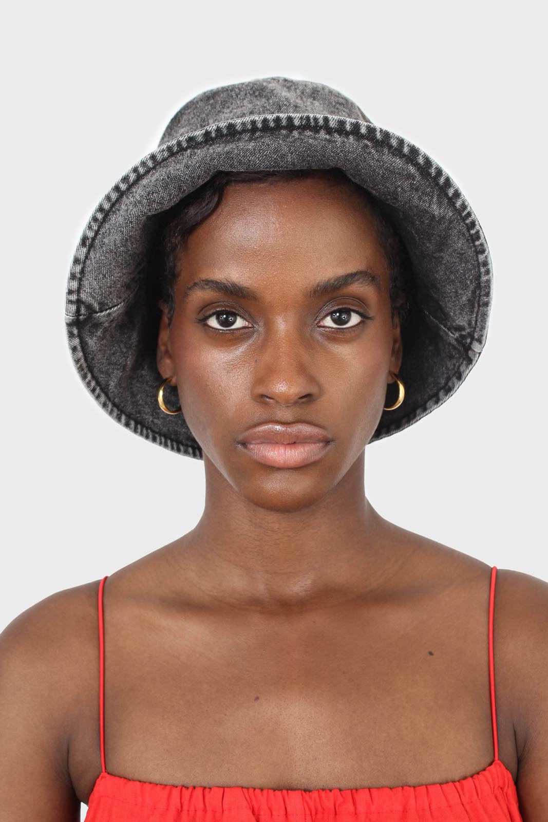 Washed black denim bucket hat_2