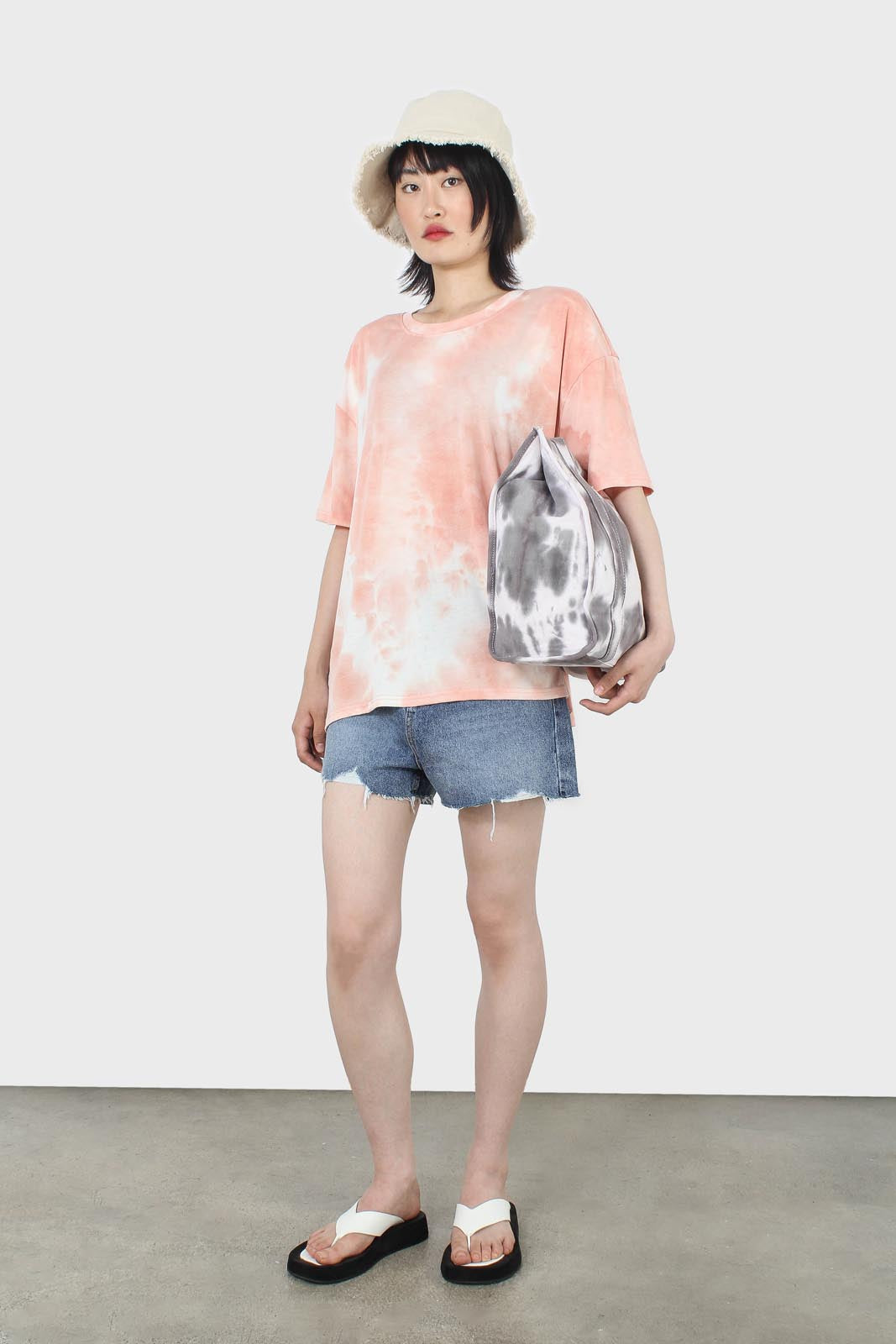 Pink and white tie dye t-shirt_9