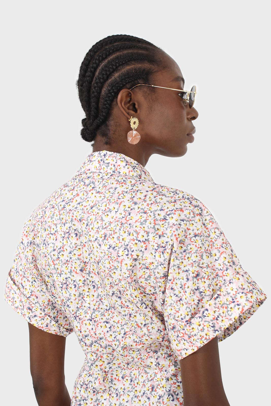 Pink and yellow ditsy floral romper_3