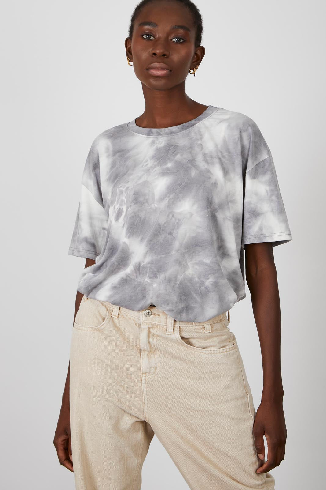 Black and white tie dye t-shirt_1