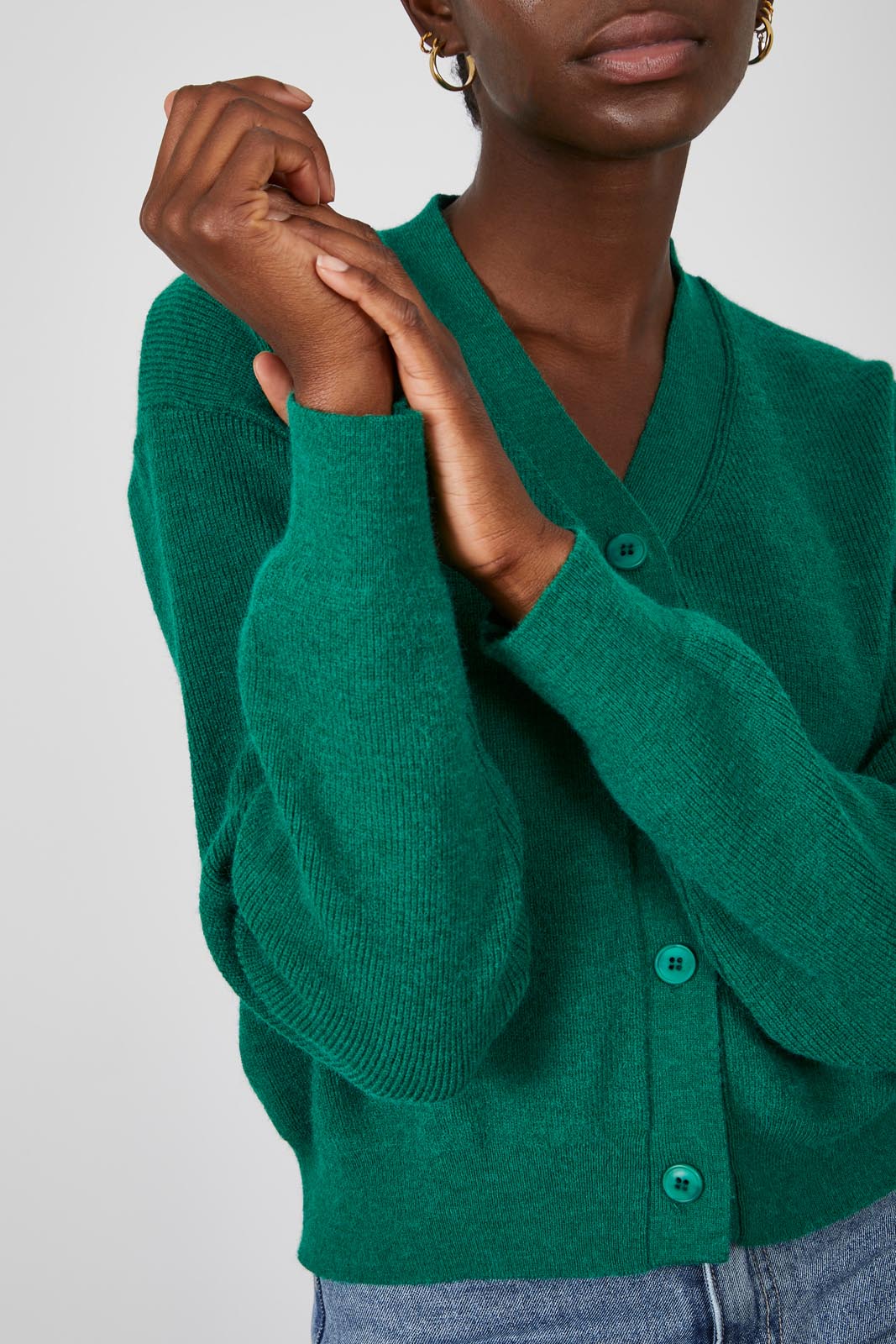 Emerald green smart cardigan_2