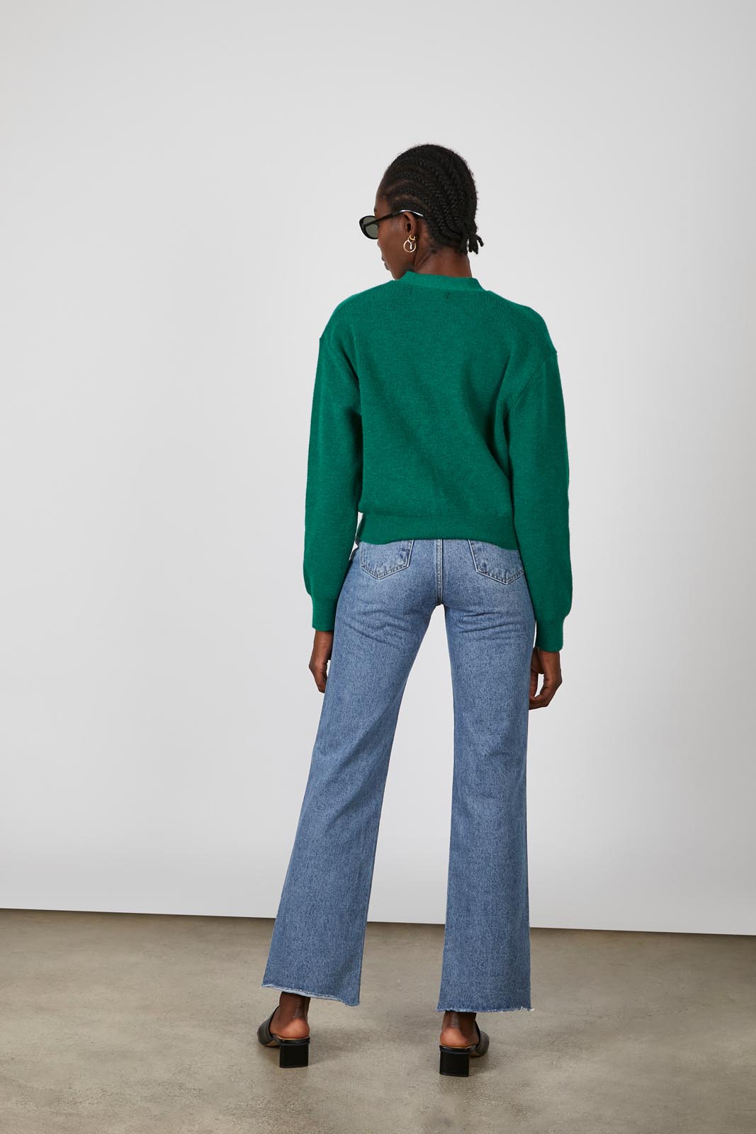 Emerald green smart cardigan_3