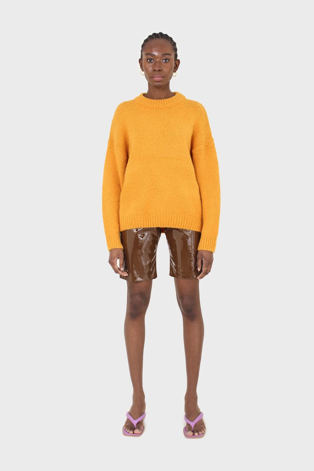 Bright orange oversized crew neck jumper_2