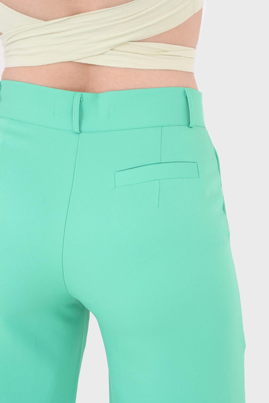Bright green wide leg smart trousers_4