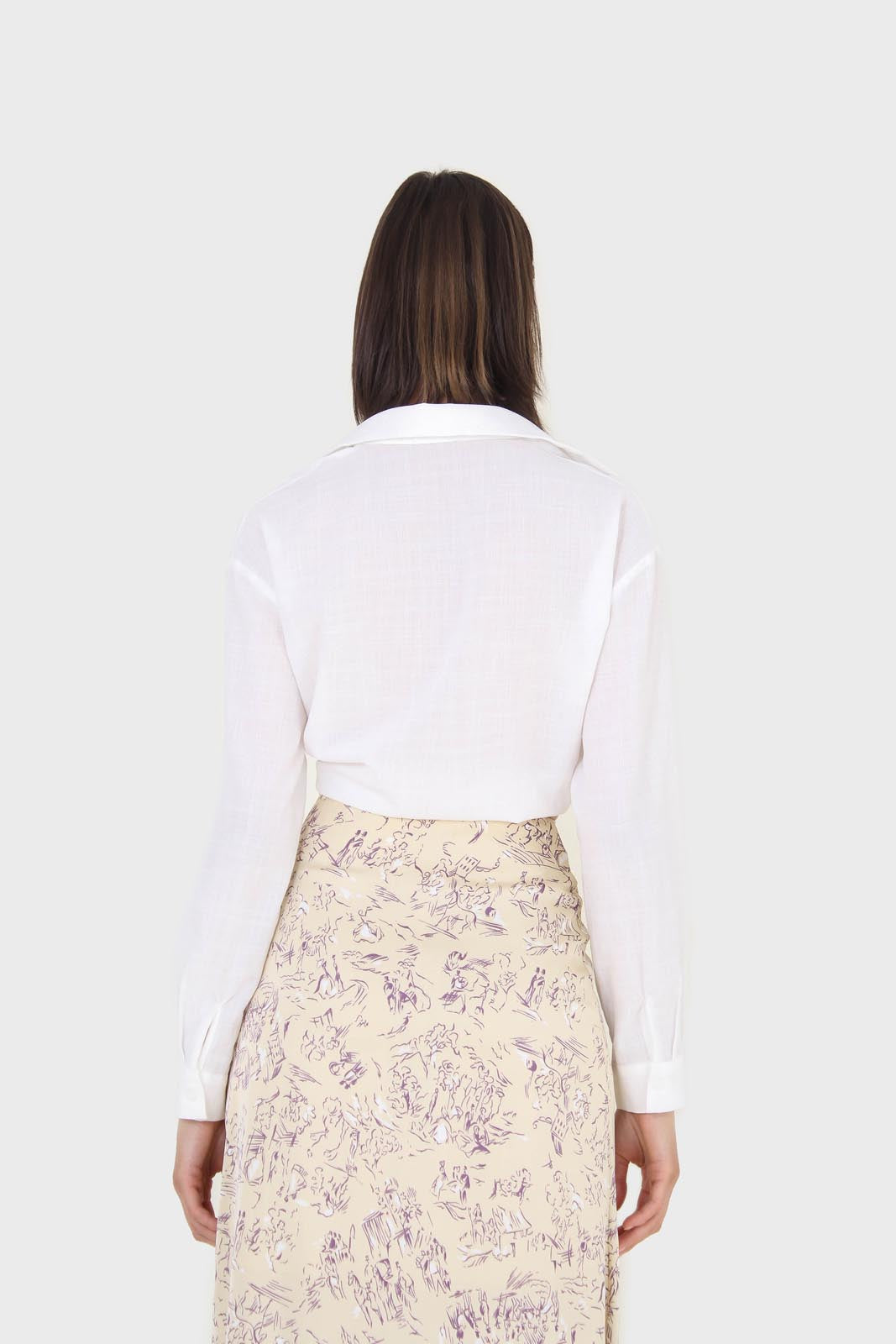 Ivory and lilac floral print midi skirt_7