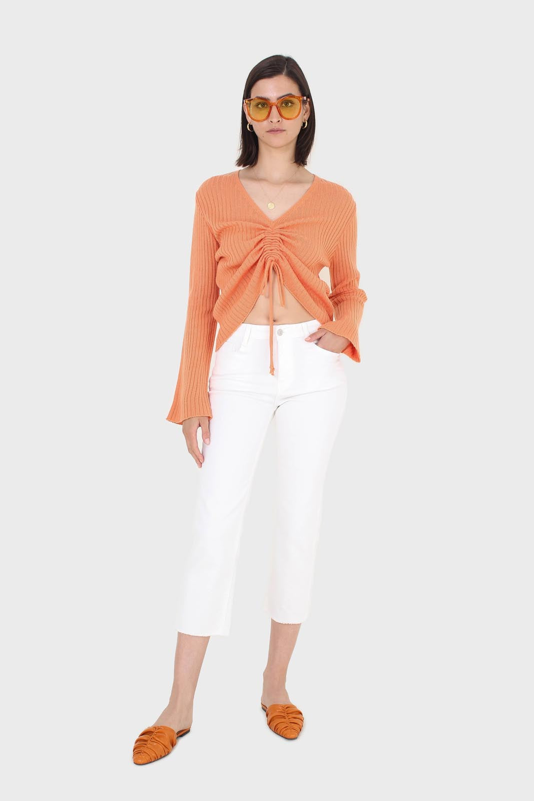 White cut bottom boyfriend jeans - 2005_3