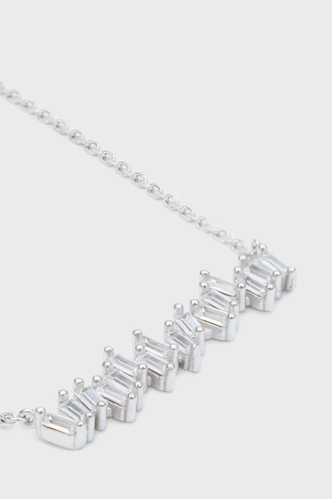 Charm necklace - Silver crystal shards_2