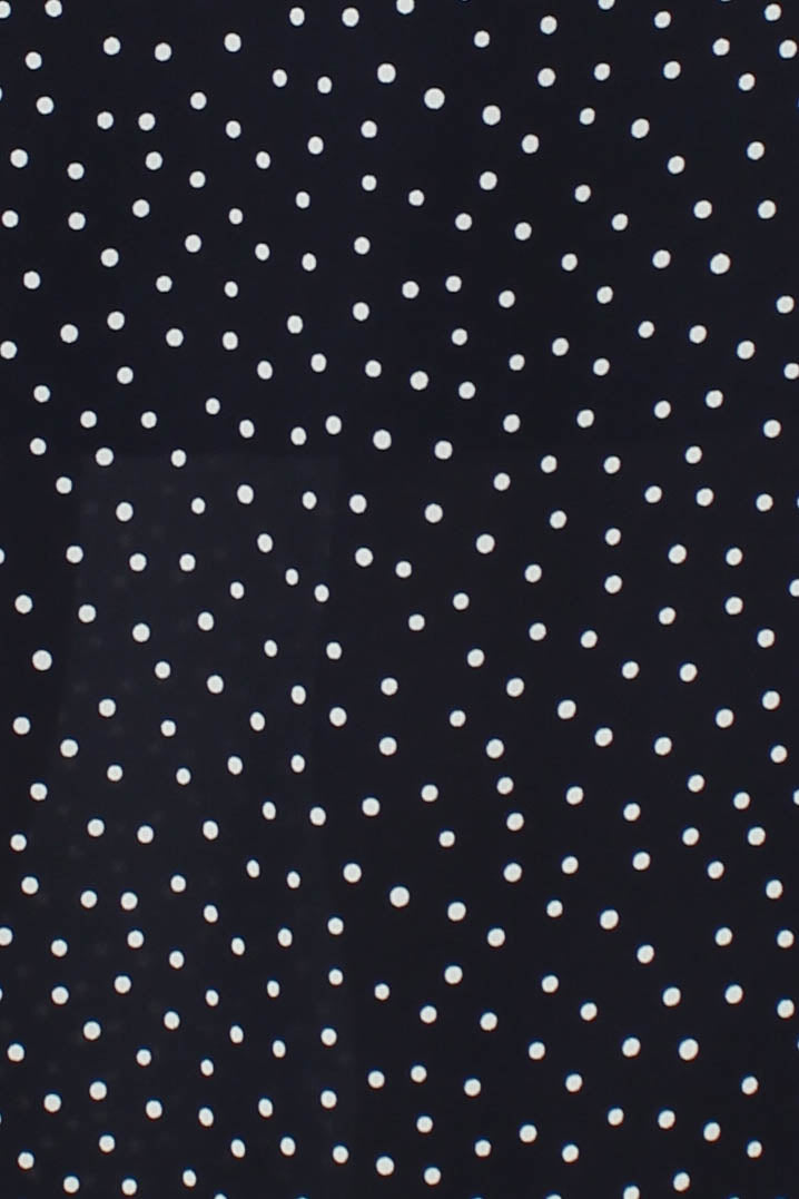 Navy and white polka dot flare midi skirt_6