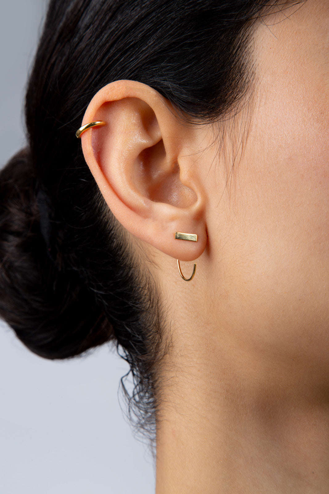 Gold rectangle half hoop_3