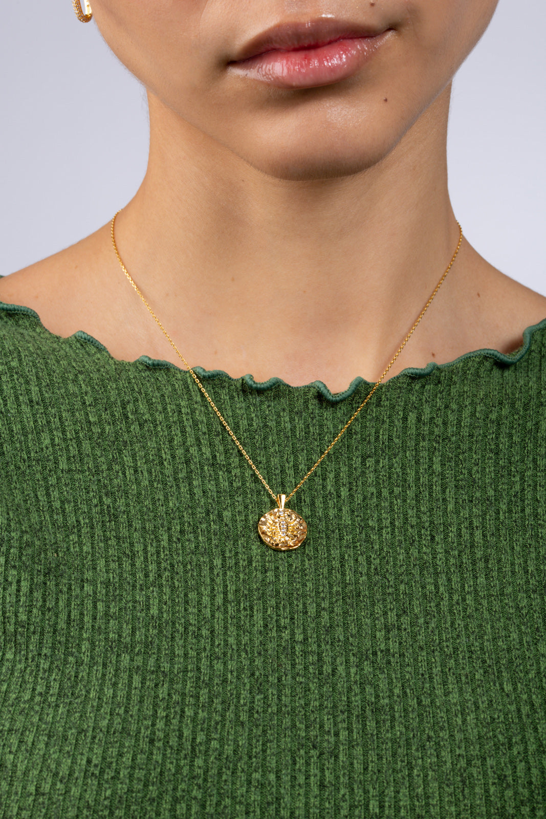 Gold zodiac charm necklace - Scorpio_4