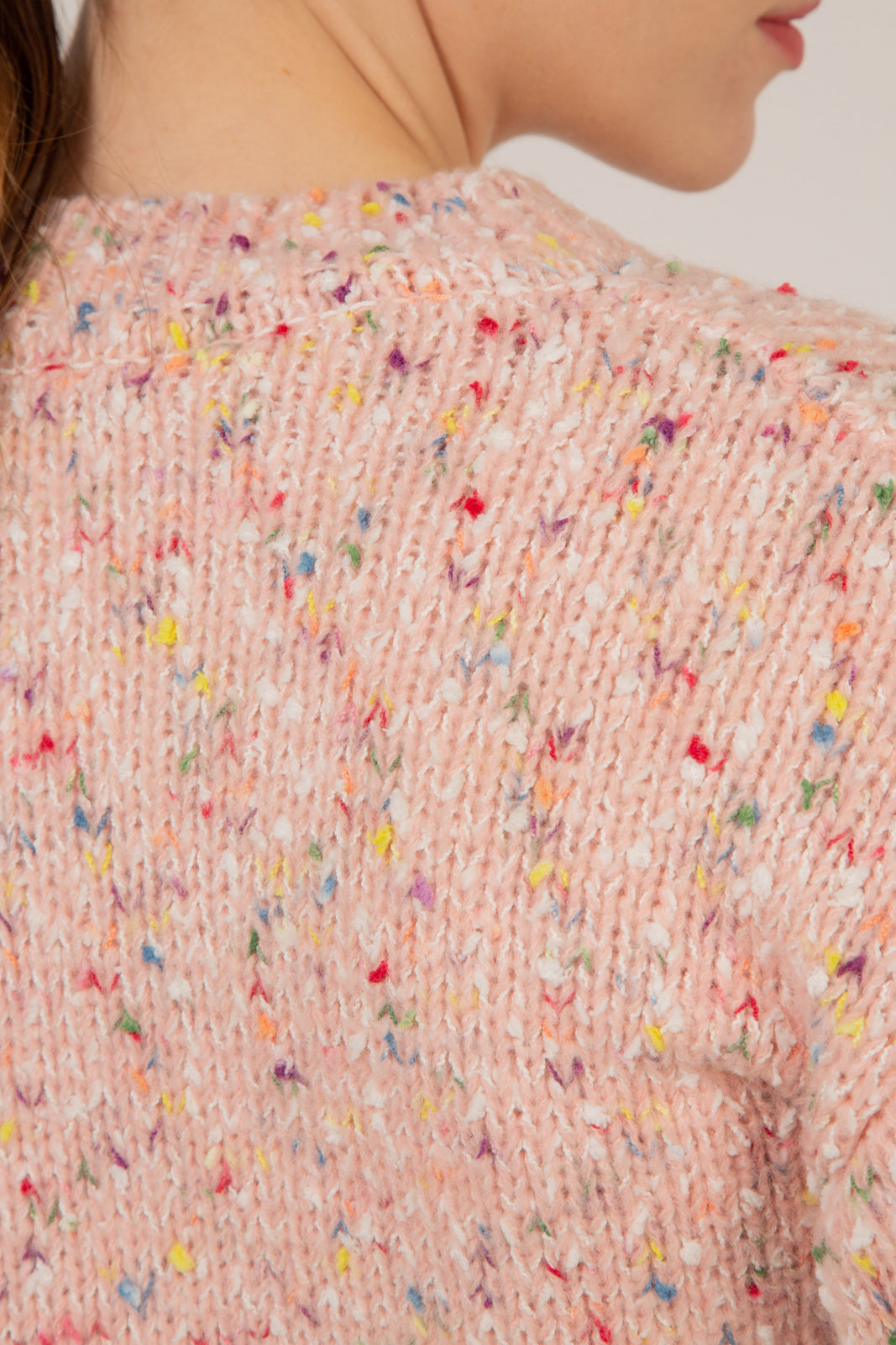 Pink rainbow flecked jumper_10