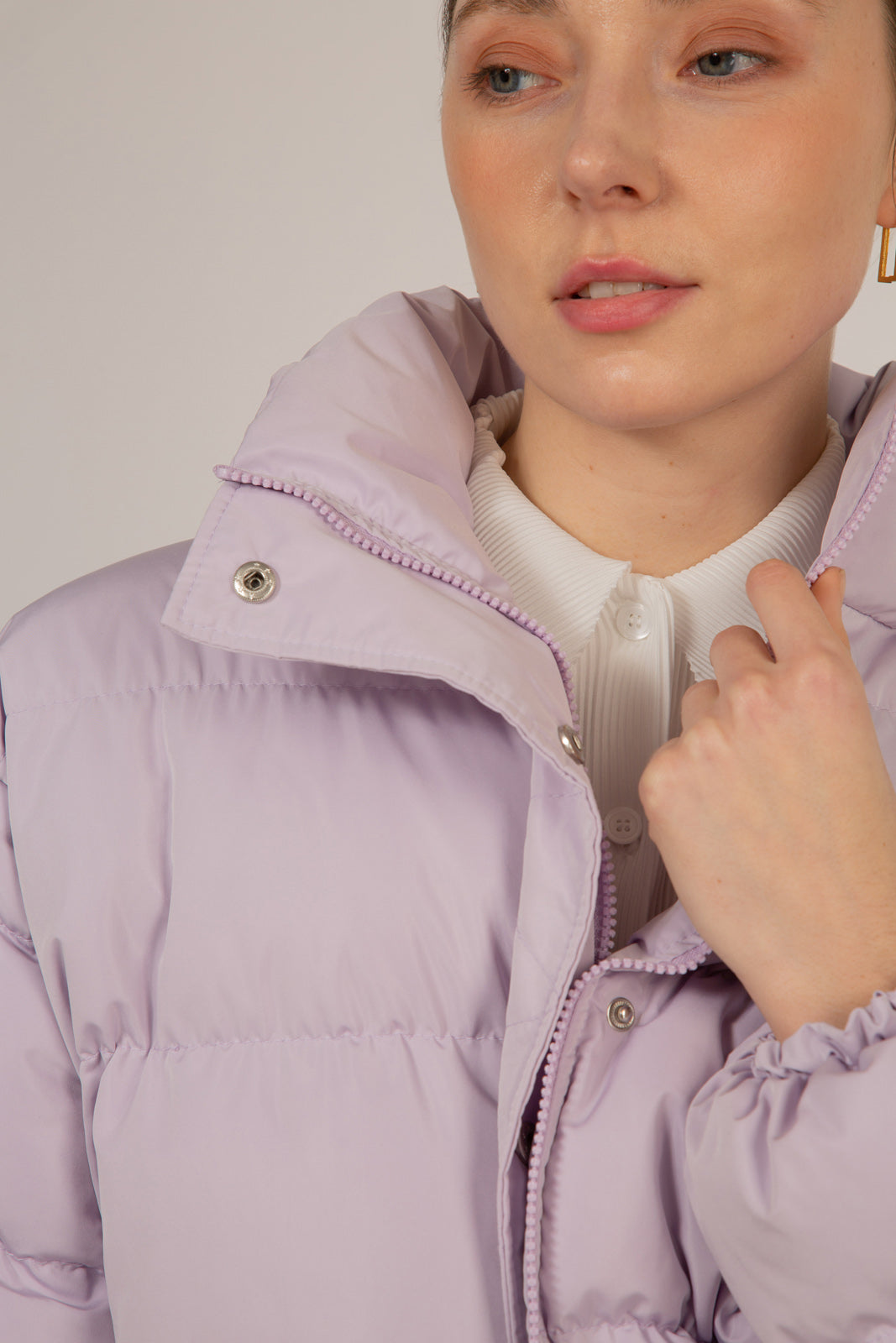 Lilac cropped puffer jacket_2