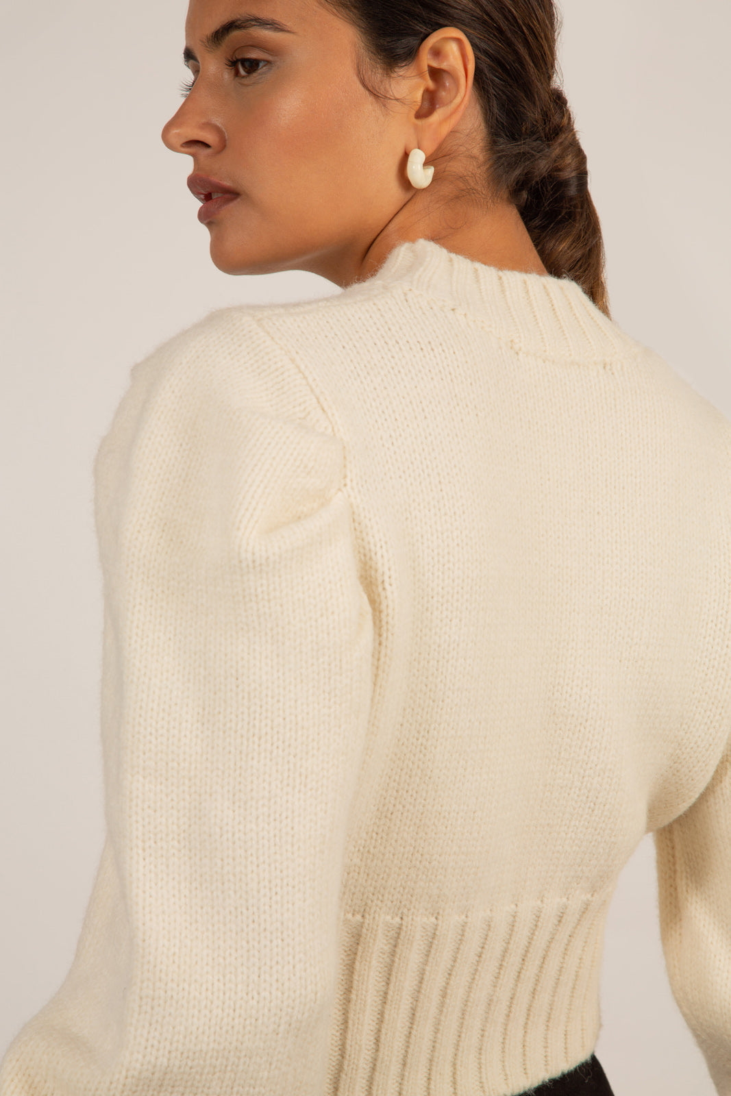 Ivory double chevron wool blend mock neck jumper_10