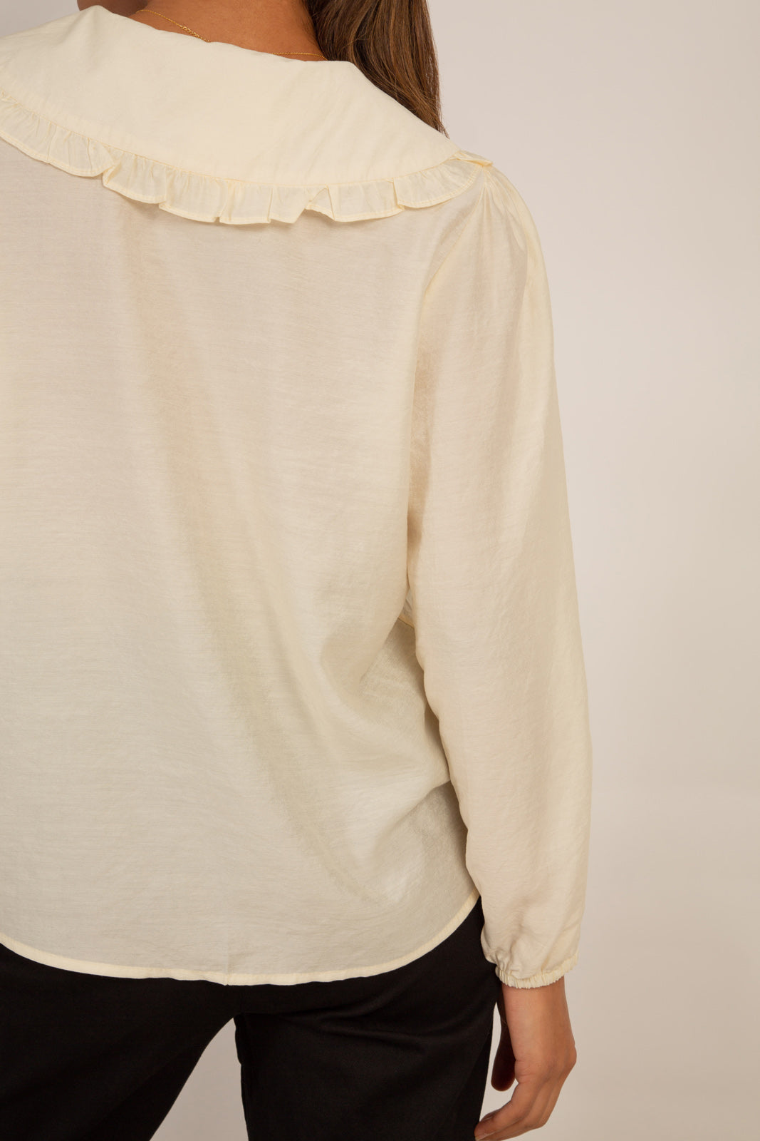 Ivory collared tie neck blouse_7