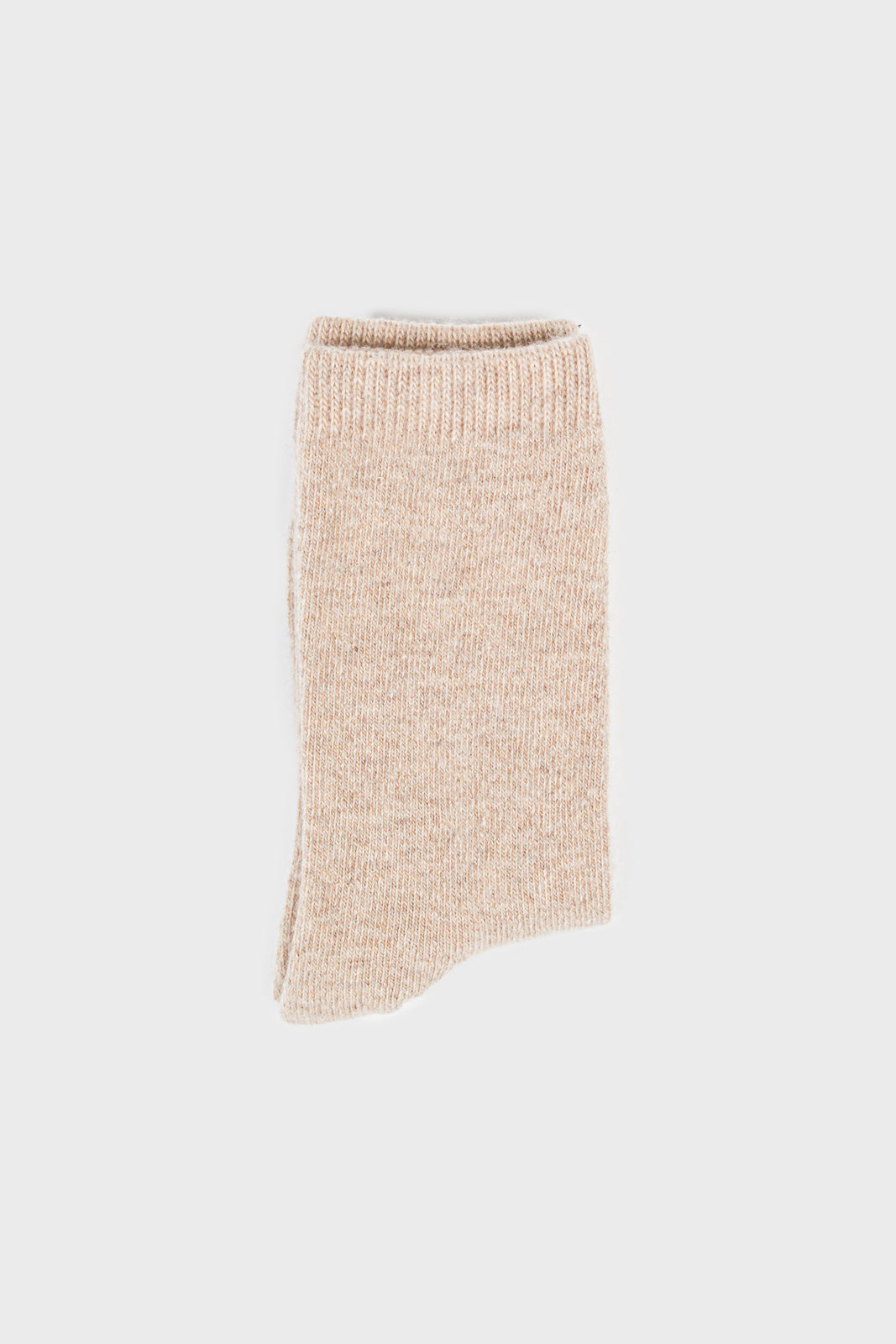 Light beige smooth cashmere wool blend socks_4
