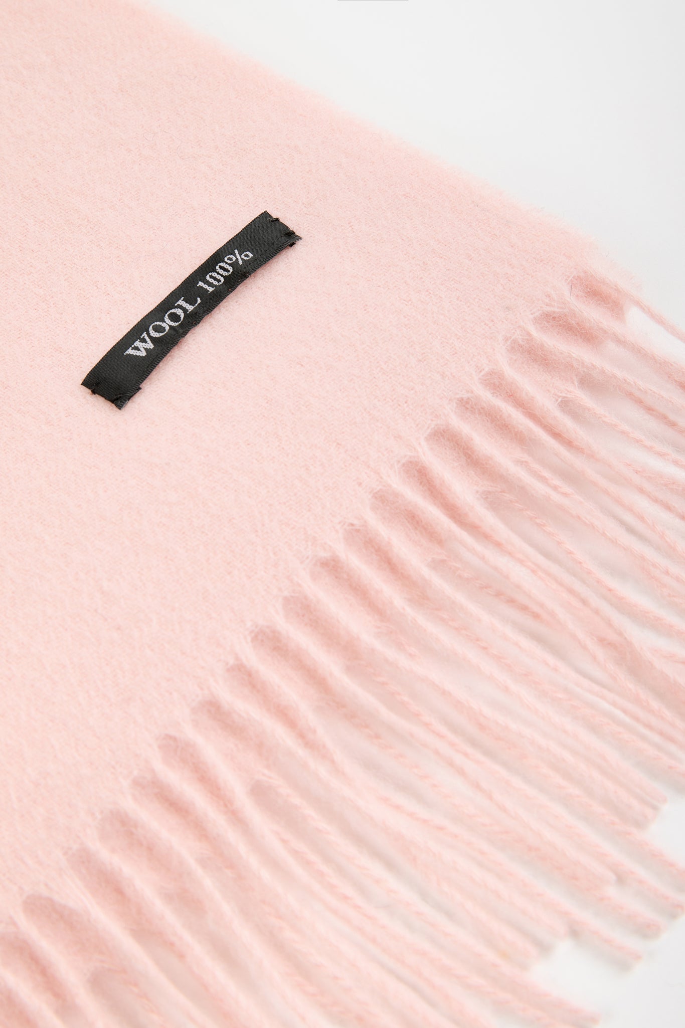 Baby pink pure wool classic scarf_2