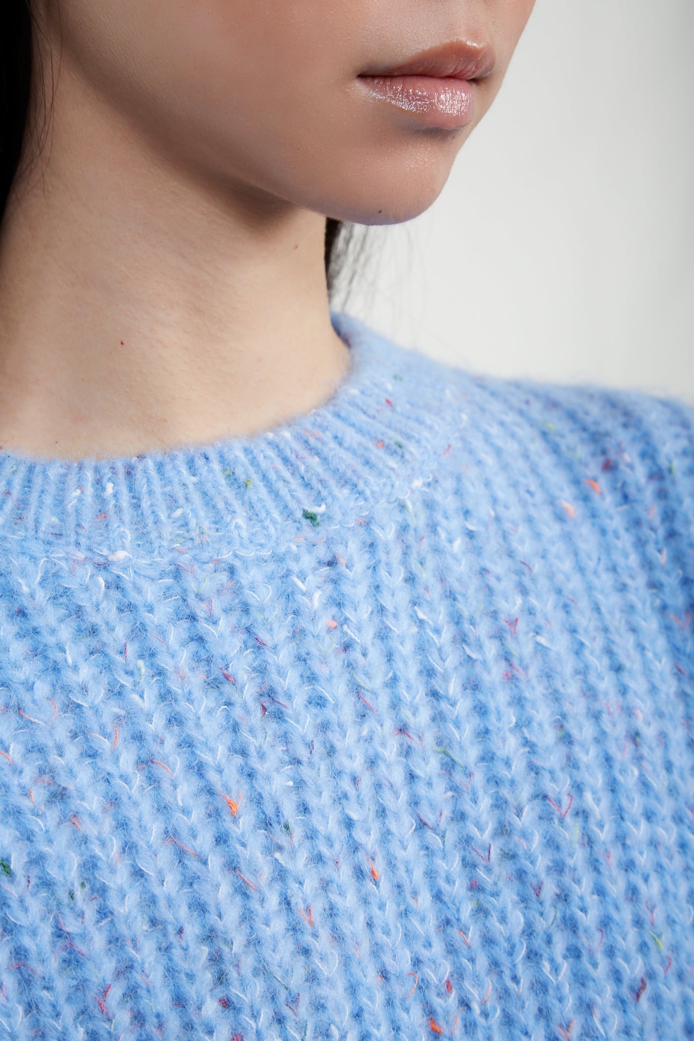 Baby blue rainbow fleck ribbed jumper_4