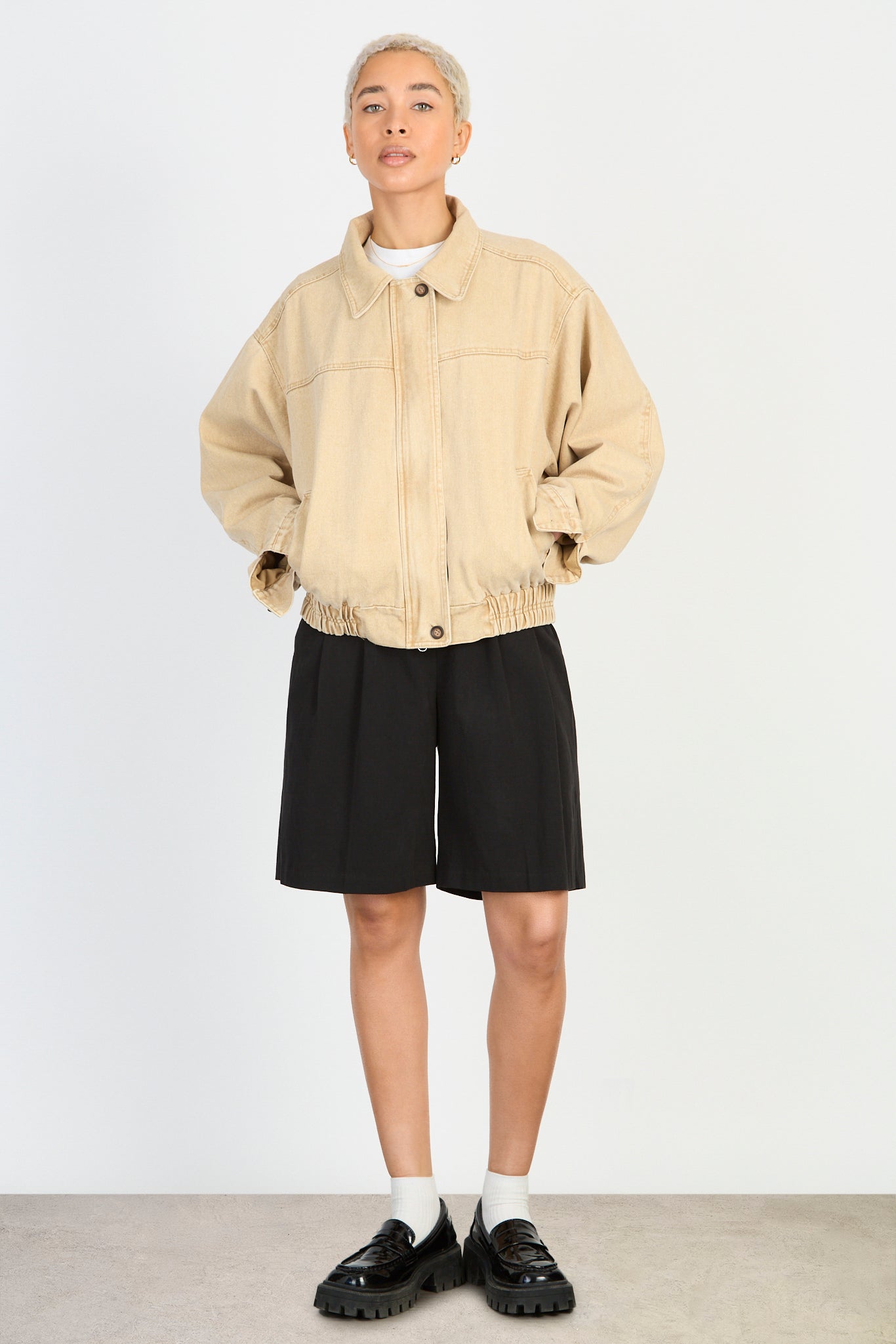 Beige denim jacket_5