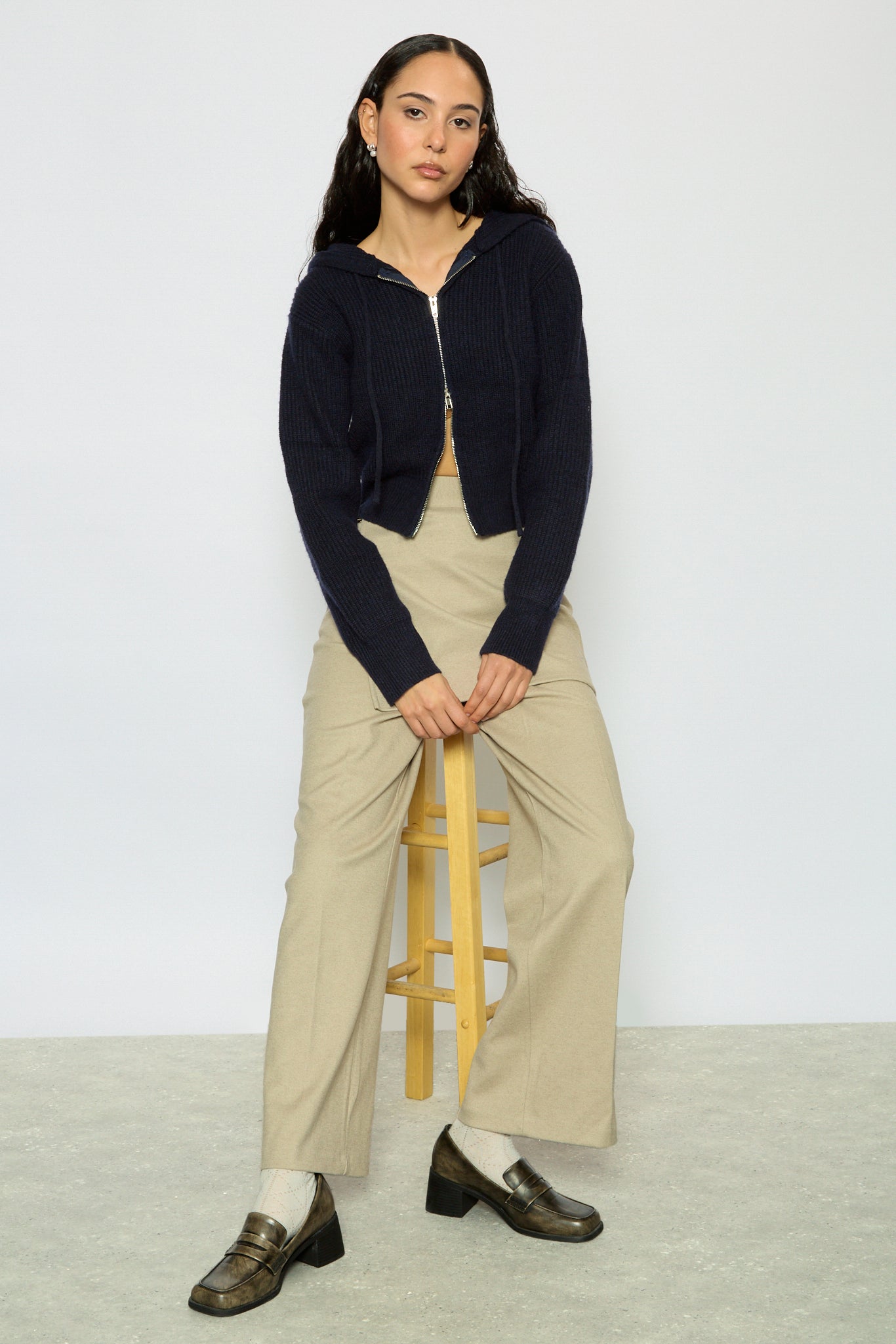 Beige smart skirt trousers_5