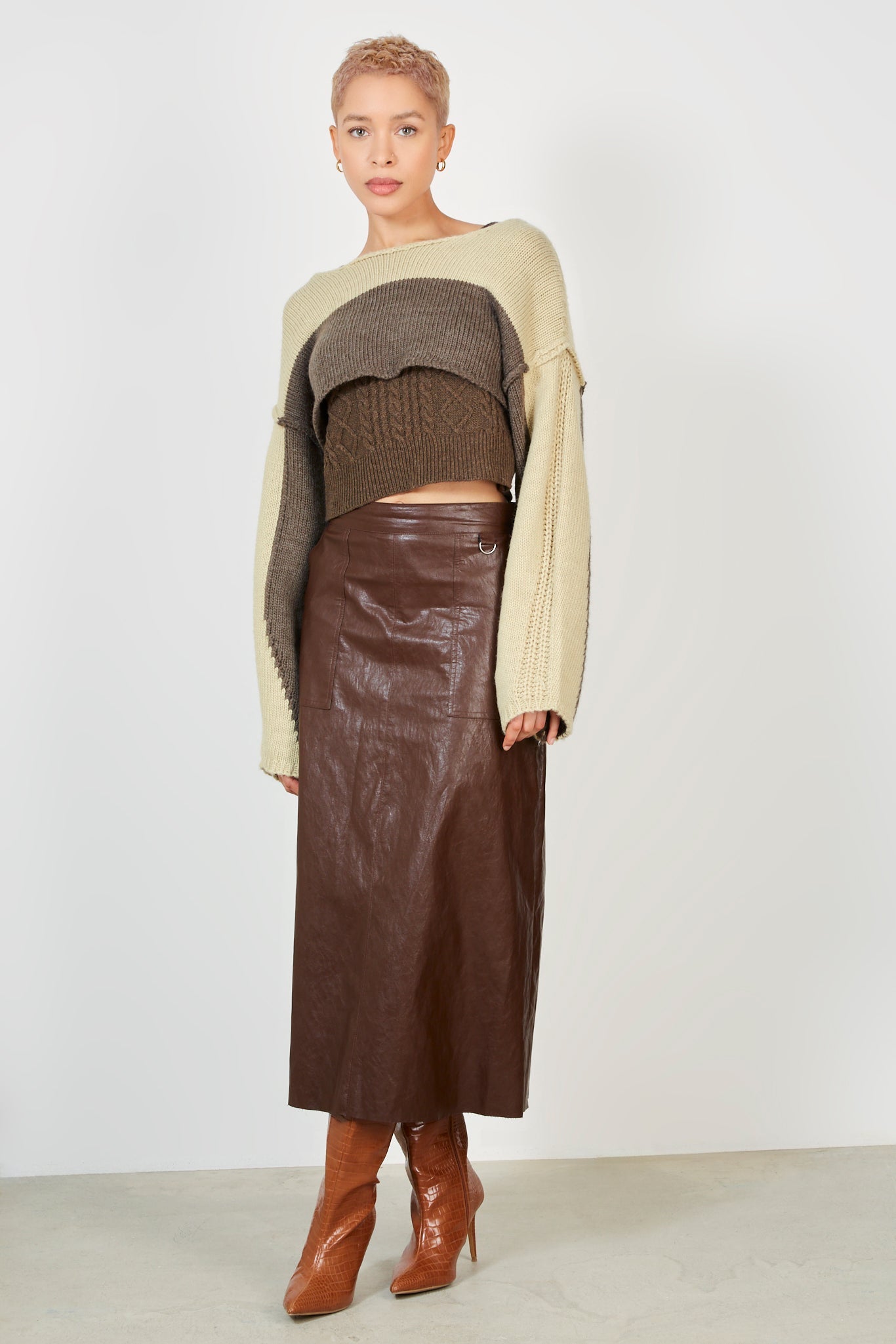 Beige colourblock wide jumper_3